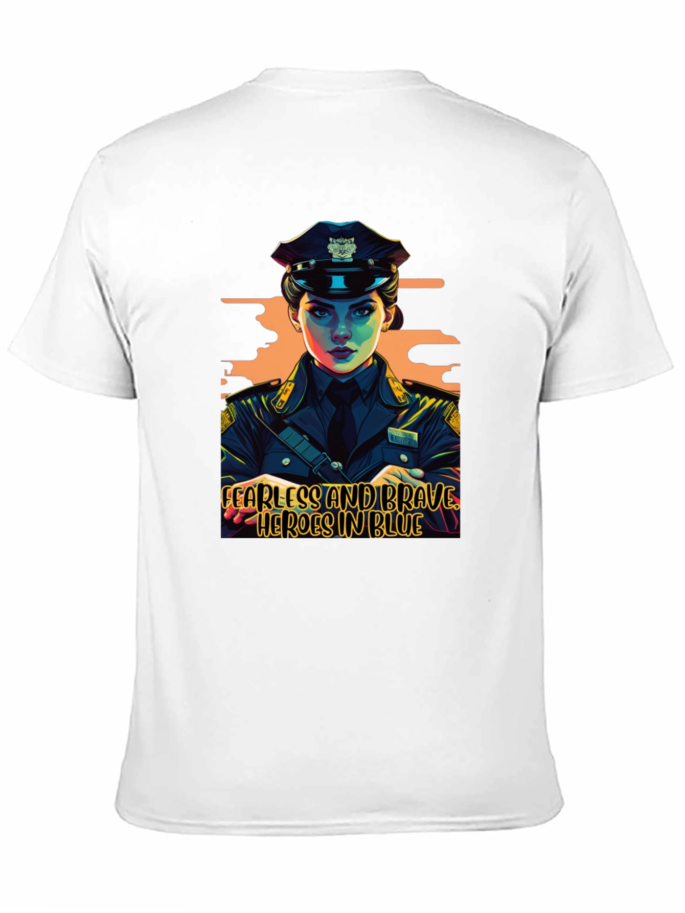 Fearless Heroes in Blue Graphic T-Shirt