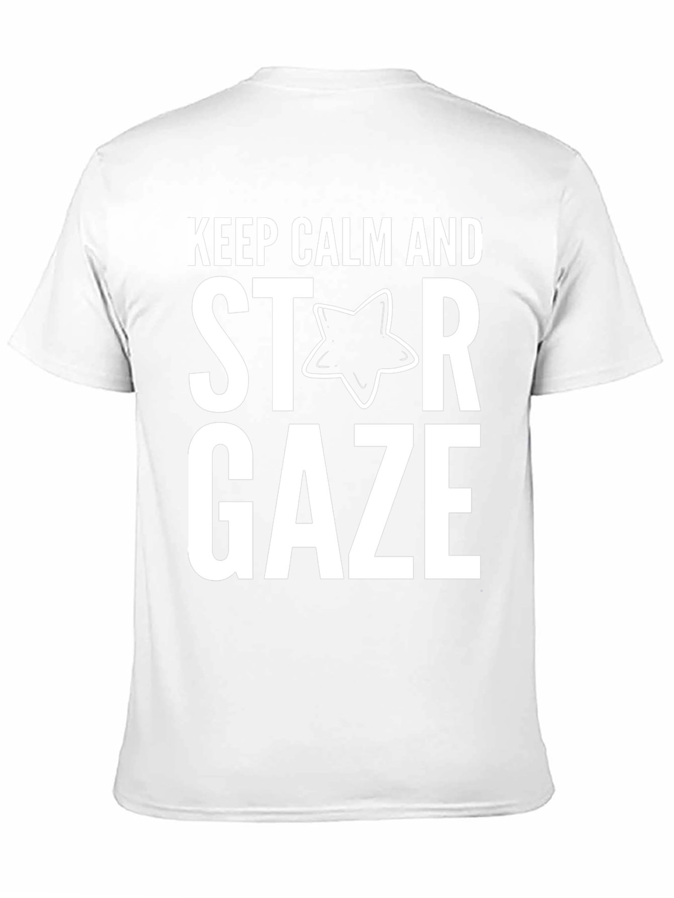 Keep Calm Star Gaze Black Cotton Tee