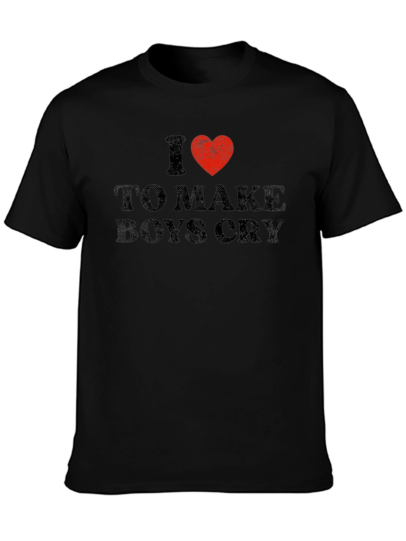 I Heart To Make Boys Cry Black T-Shirt