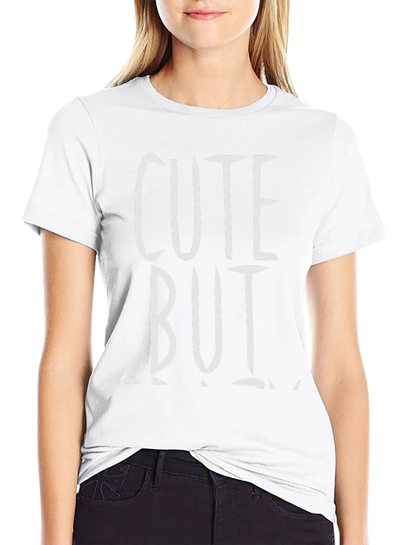 Cute But Crazy Graphic Tee - Black