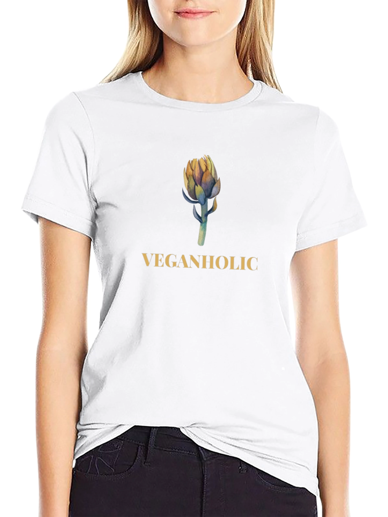 Veganholic Graphic Tee - Black Cotton T-Shirt