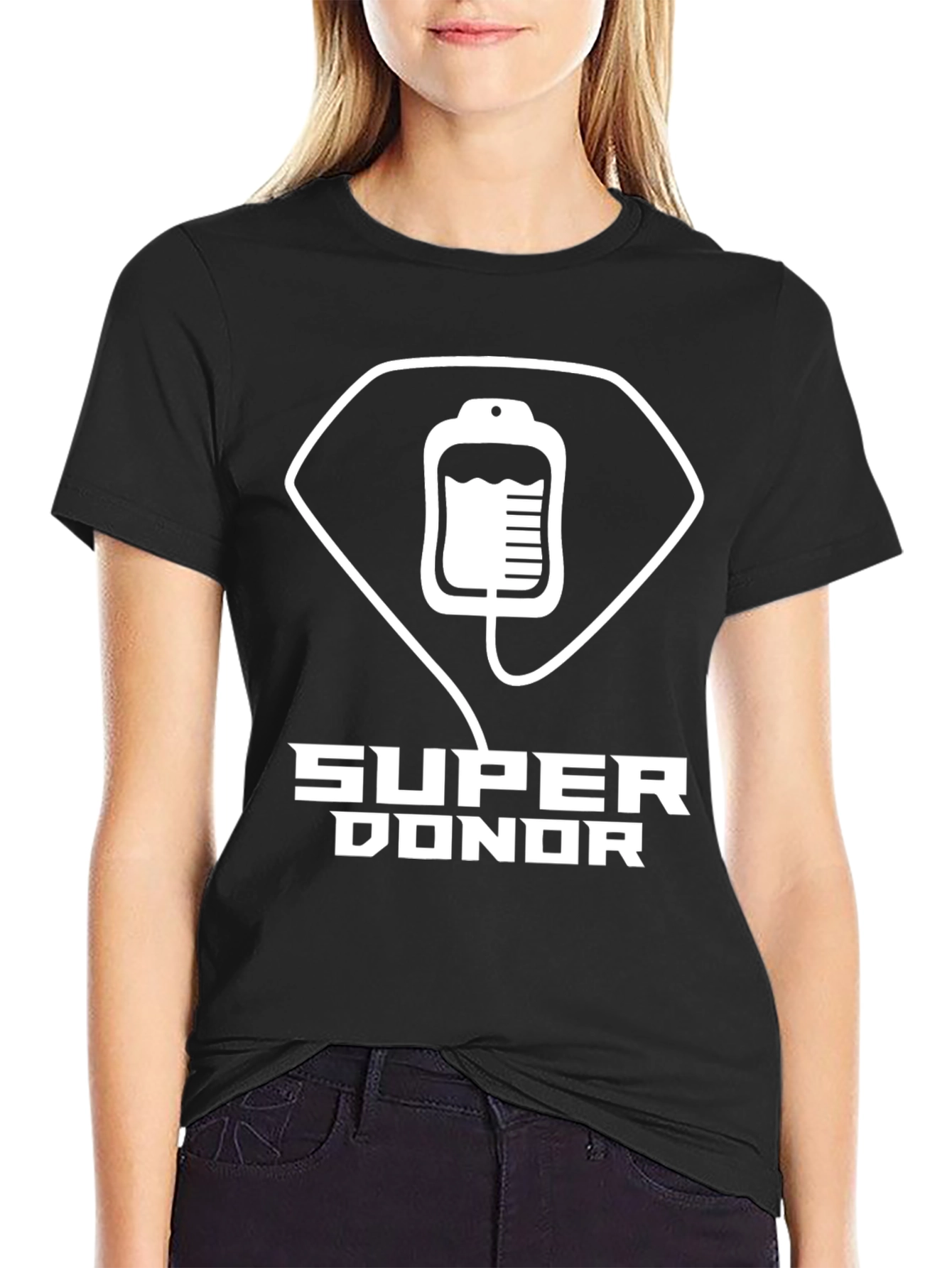 Super Donor Blood Bag Graphic T-Shirt