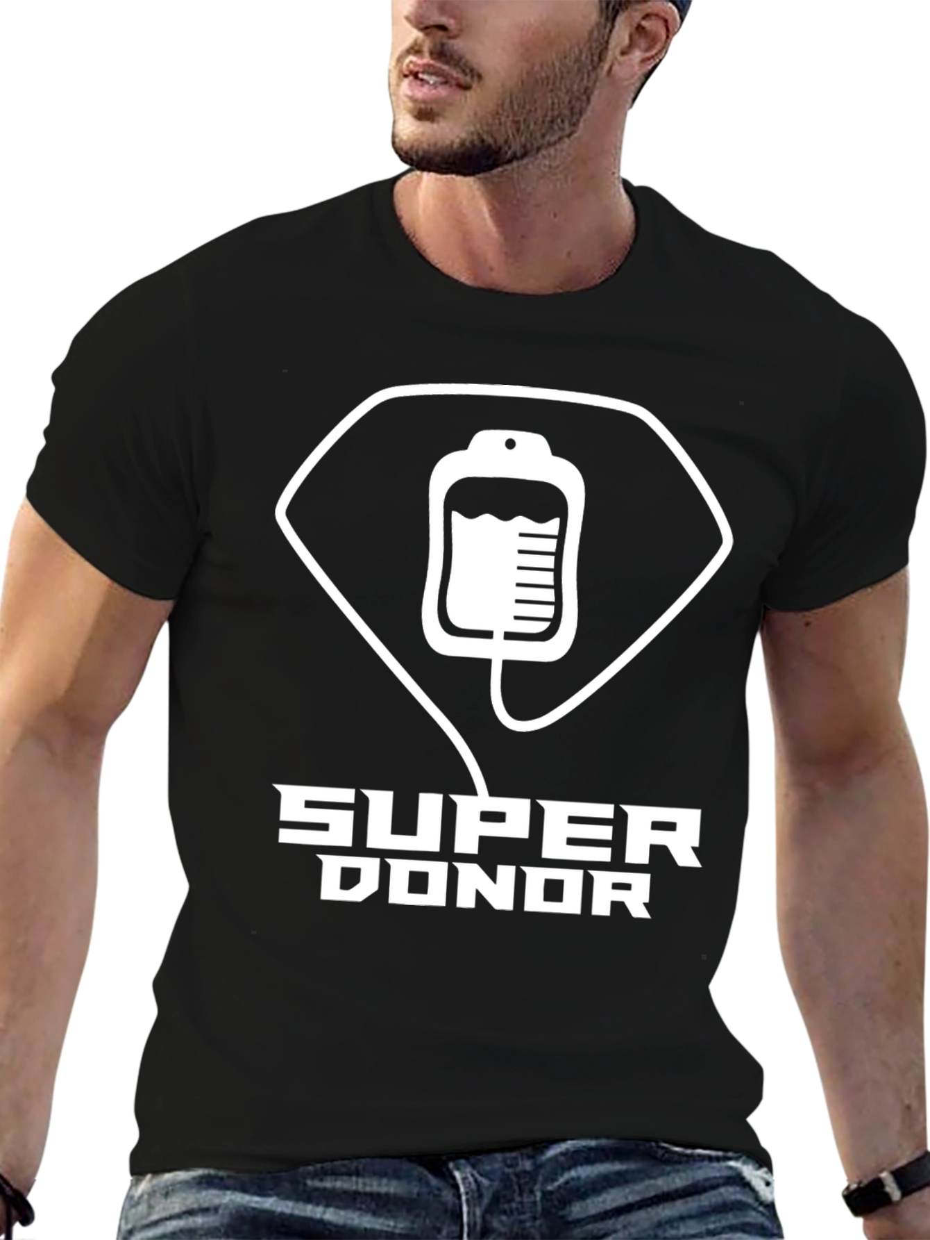 Super Donor Blood Bag Graphic T-Shirt