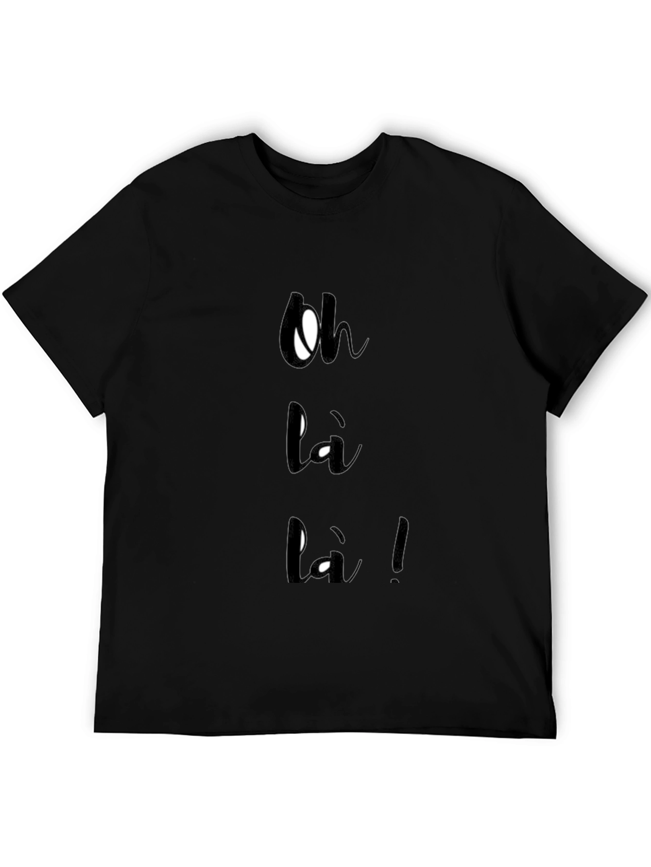 Oh Là Là!  Stylish Black Graphic Tee