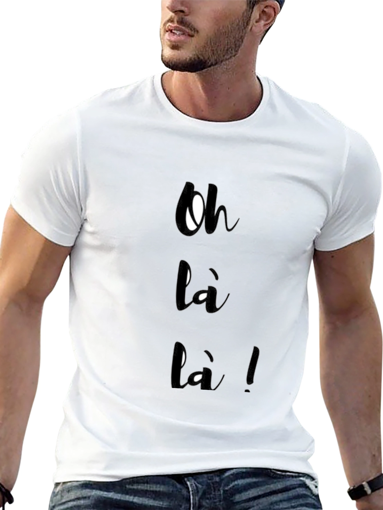Oh Là Là!  Stylish Black Graphic Tee