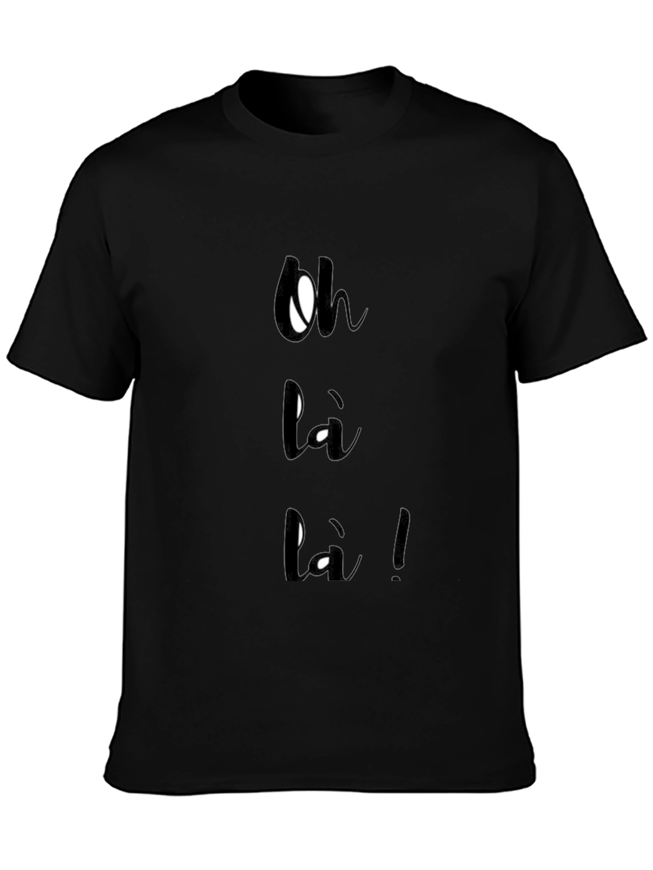 Oh Là Là!  Stylish Black Graphic Tee
