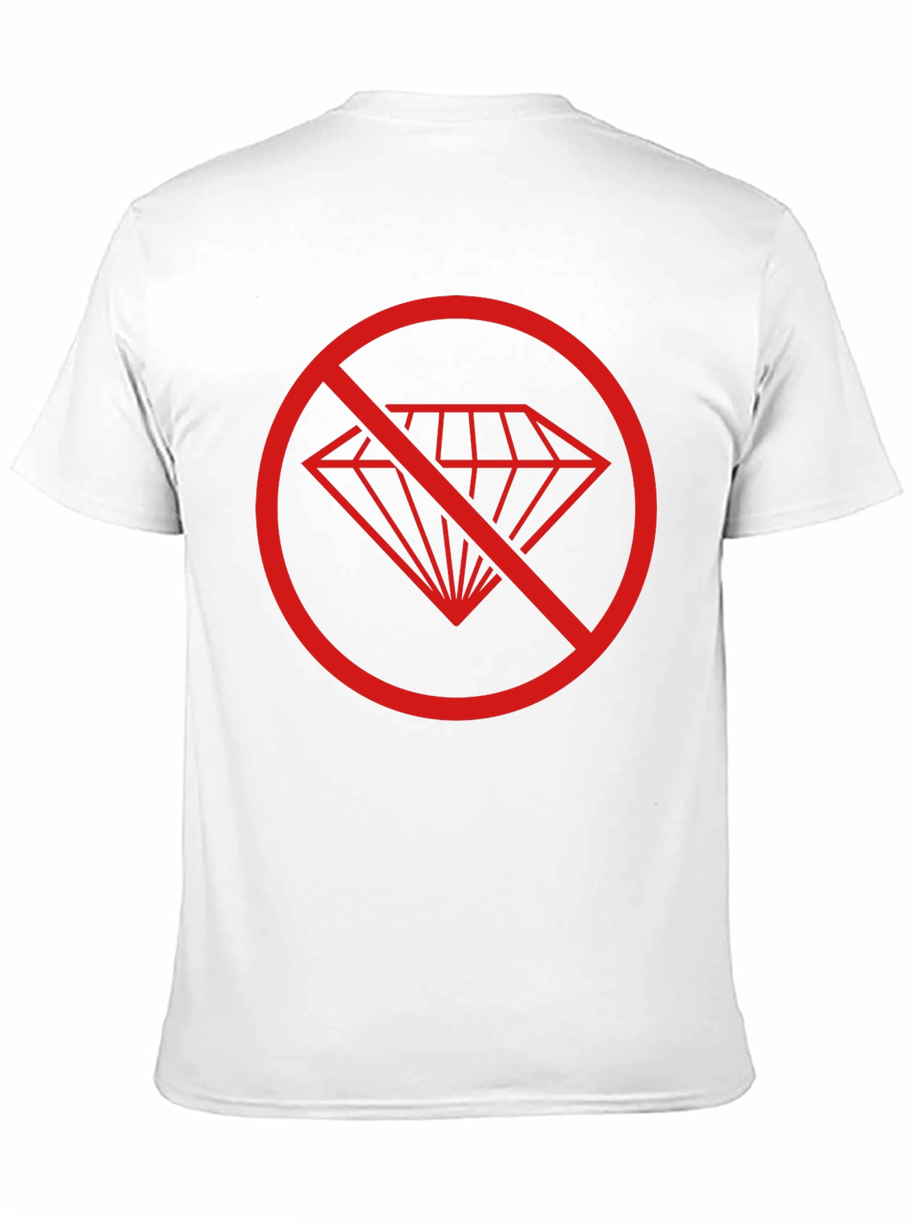 No Diamonds Black T-Shirt - Stylish Graphic Tee