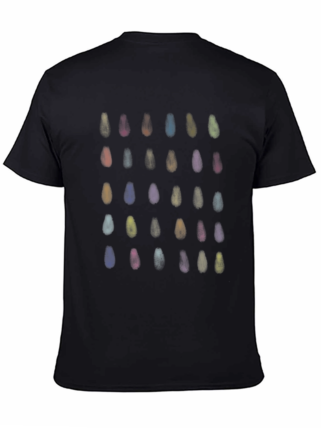 Abstract Painted Design Black T-Shirt