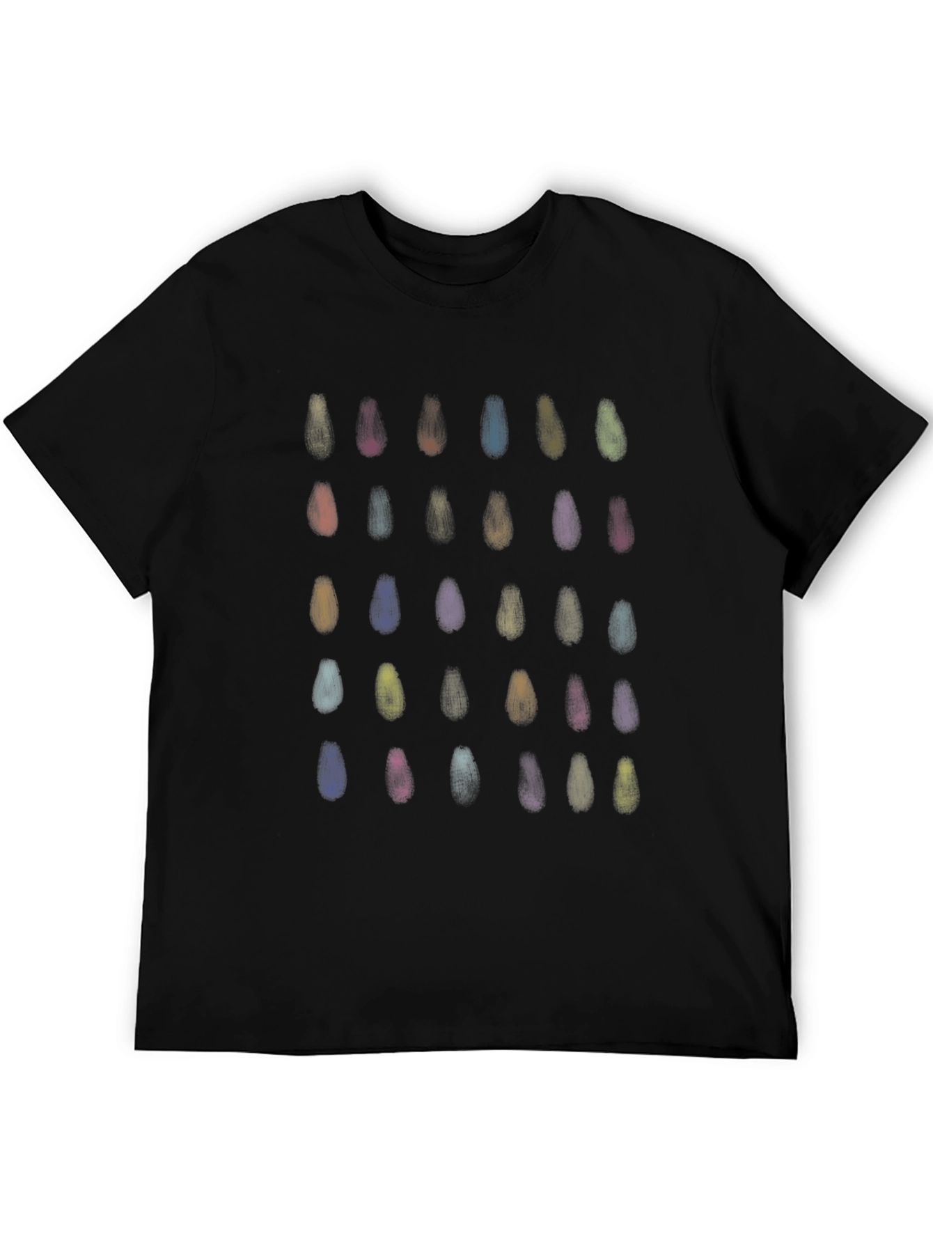 Abstract Painted Design Black T-Shirt