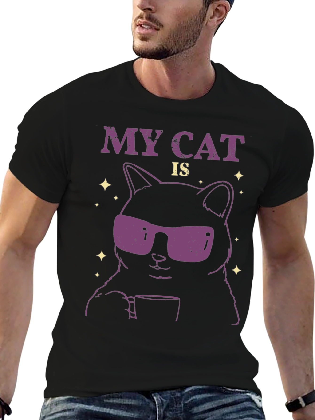 Cool Cat T-Shirt - Funny Graphic Tee