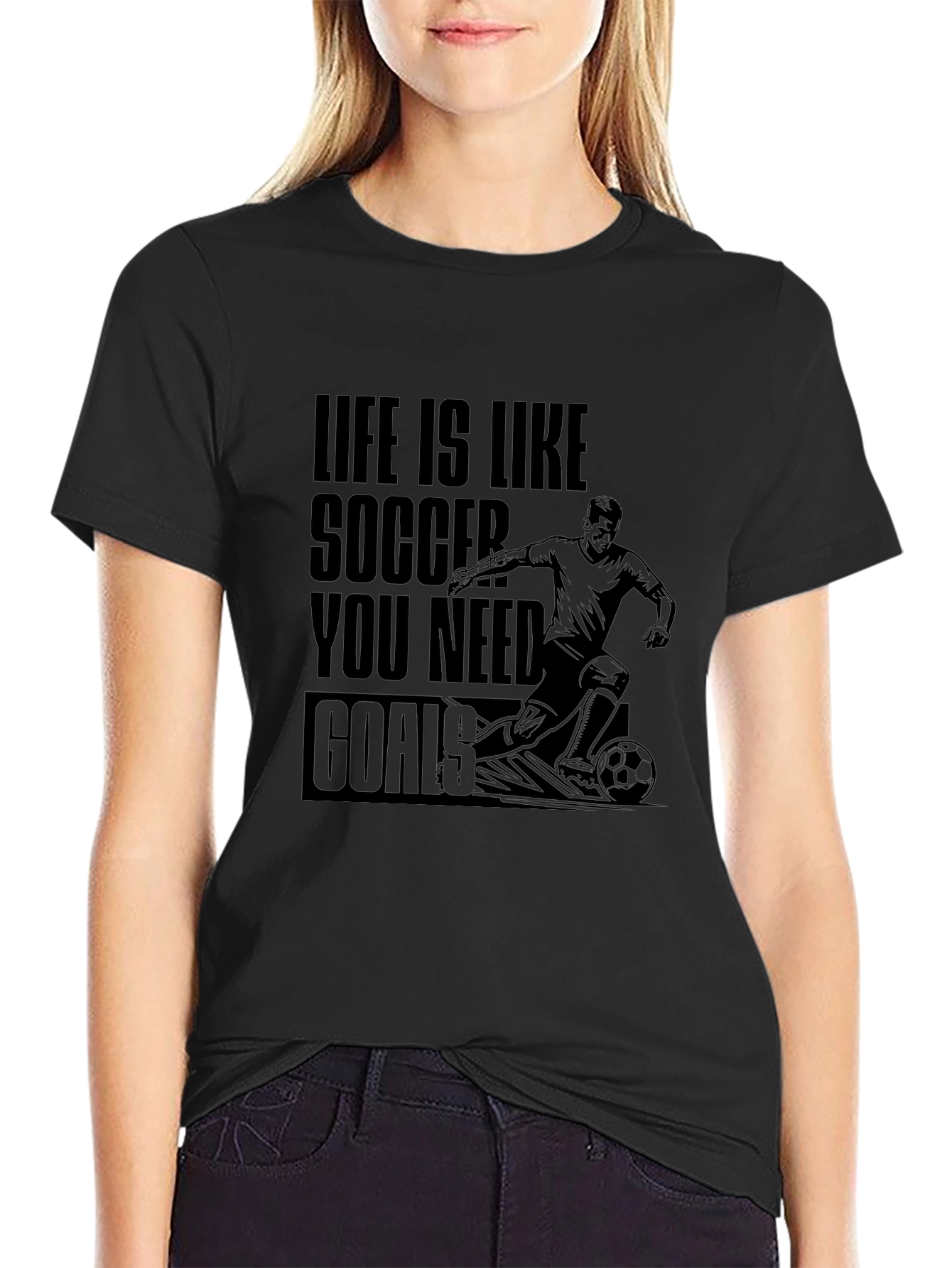 Life Is Like Soccer Graphic Tee - Goals T-Shirt
