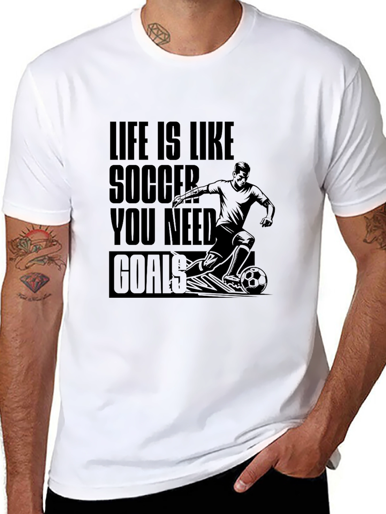 Life Is Like Soccer Graphic Tee - Goals T-Shirt