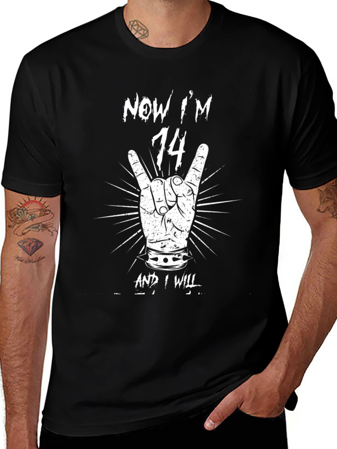 Now Im 14 Rock Hand T-Shirt