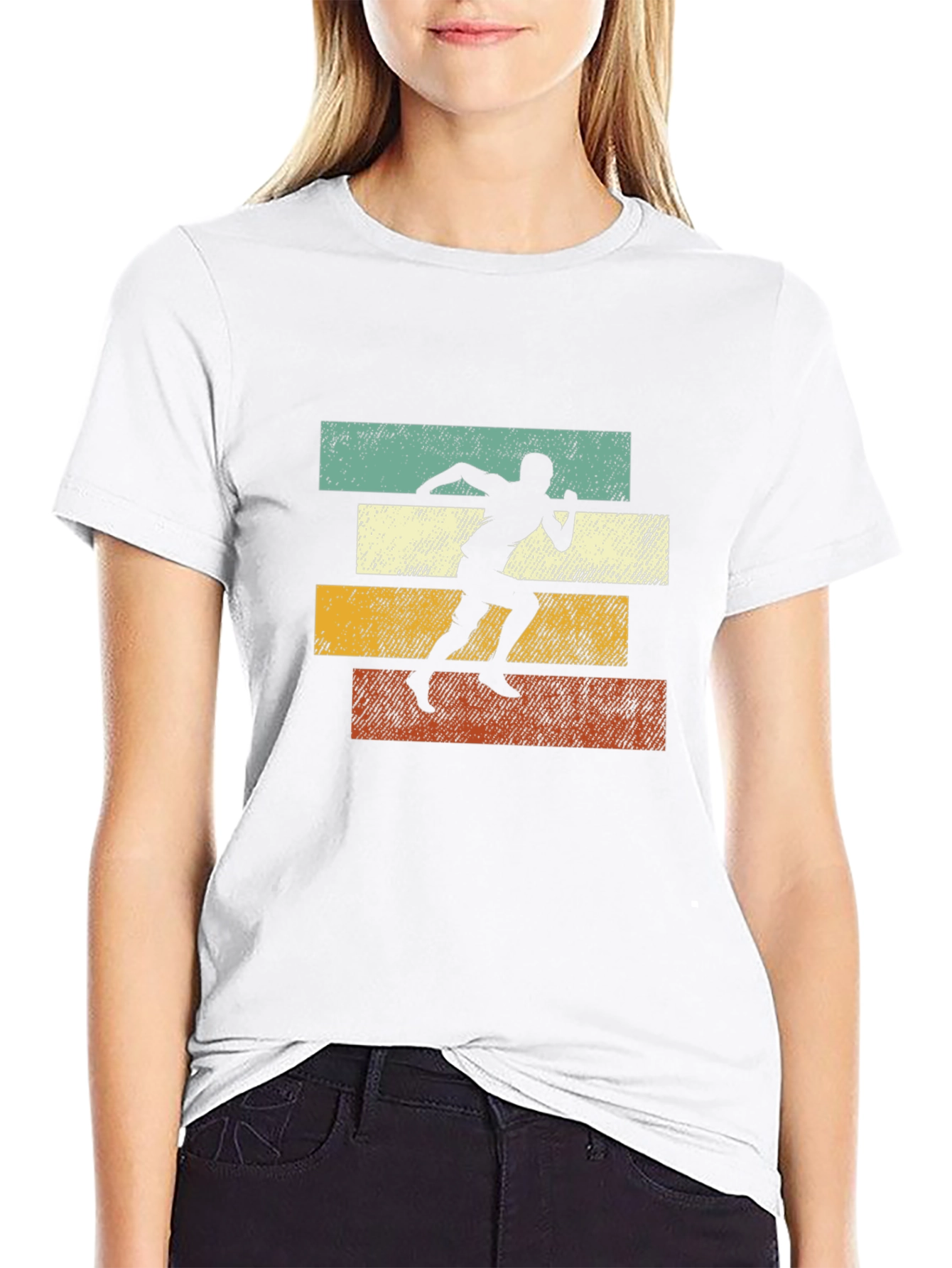 Retro Runner Graphic Tee | Black Cotton T-Shirt