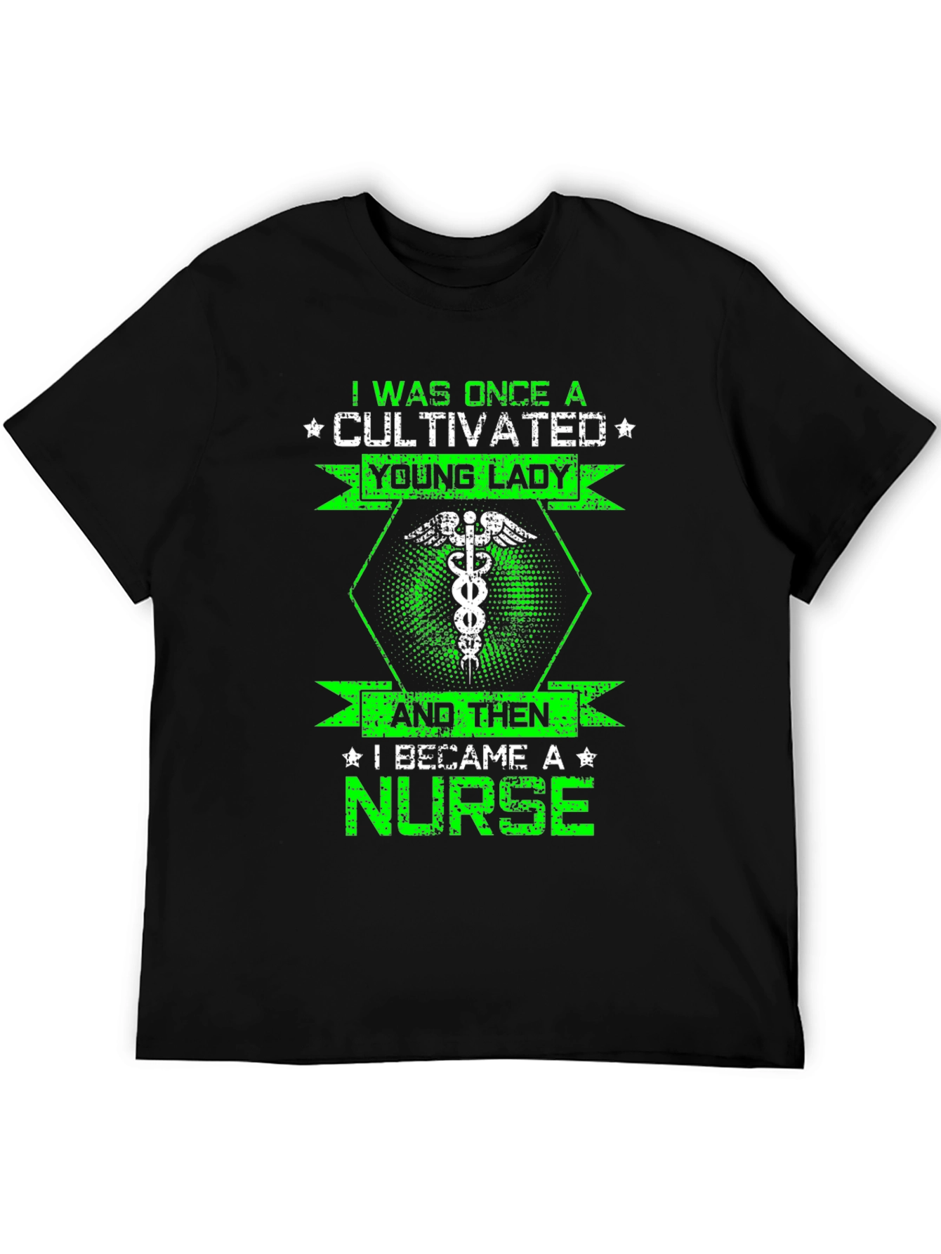 Cultivated Lady Nurse T-Shirt - Black