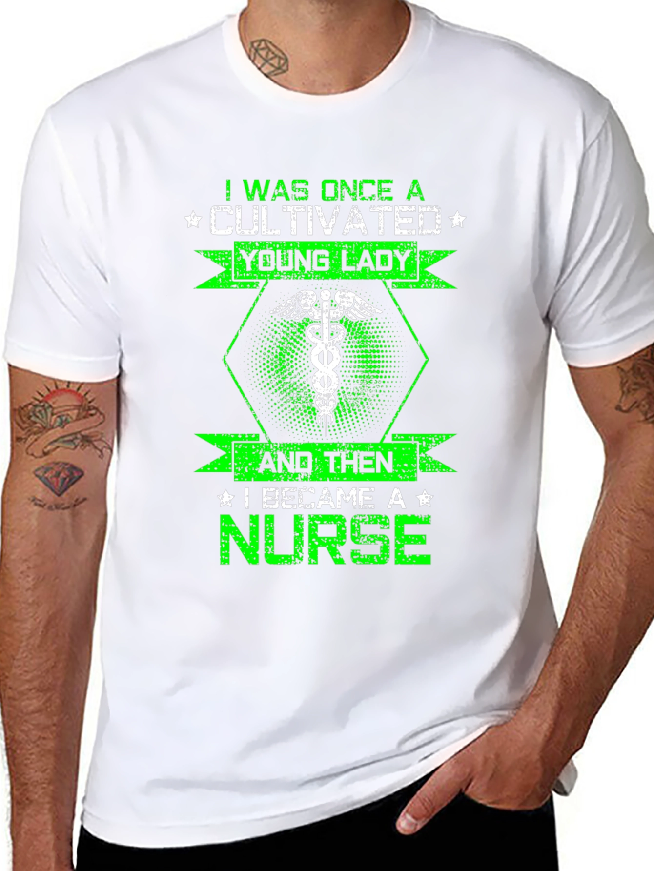 Cultivated Lady Nurse T-Shirt - Black