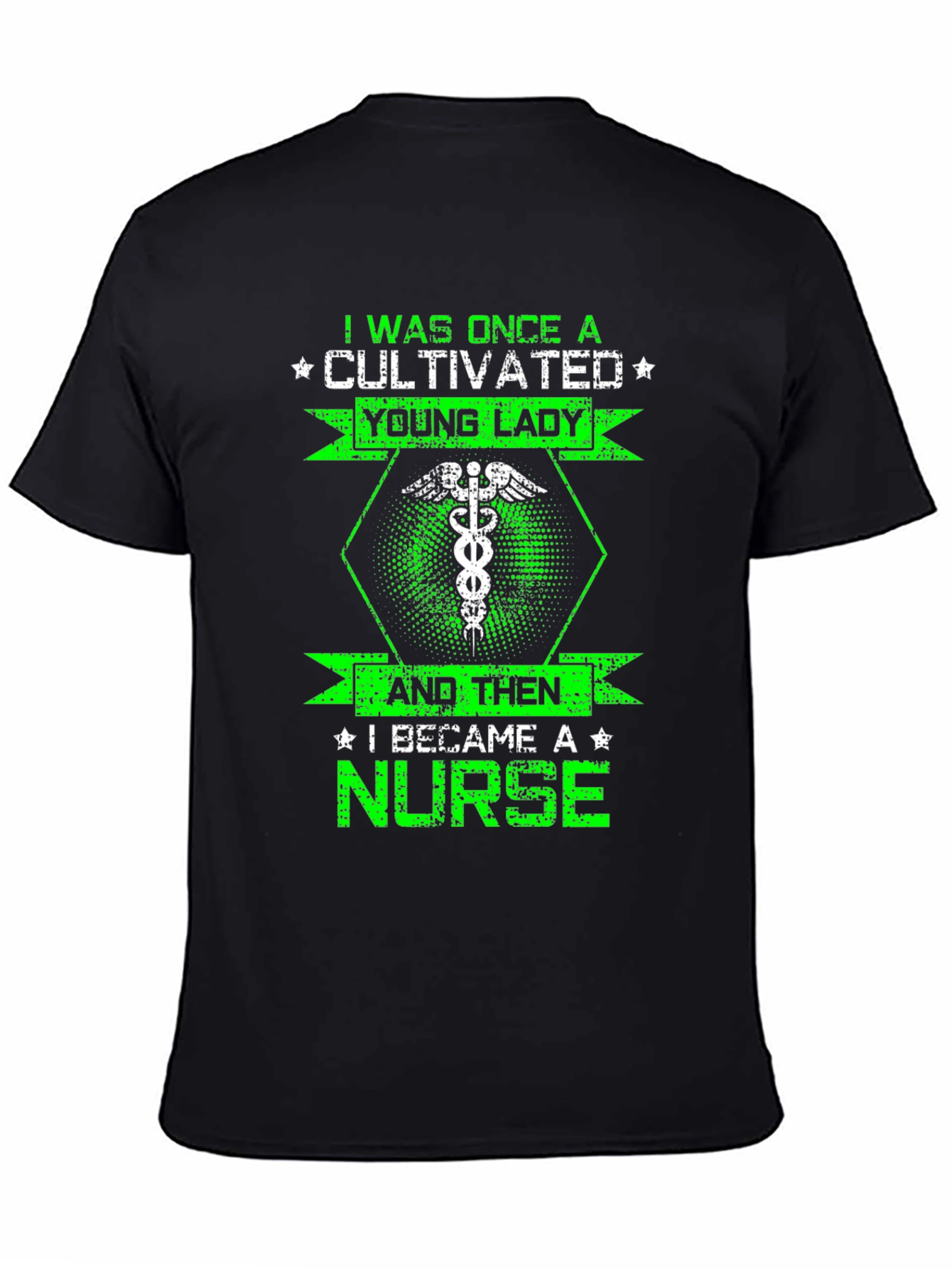 Cultivated Lady Nurse T-Shirt - Black