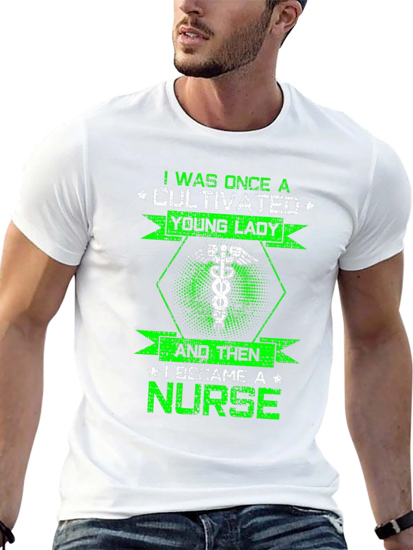 Cultivated Lady Nurse T-Shirt - Black