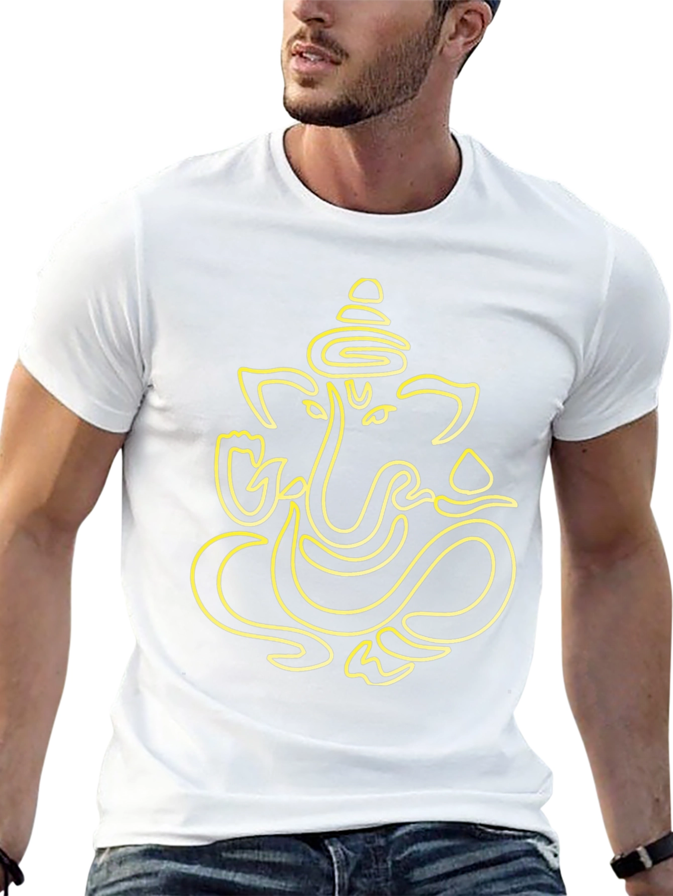 Ganesha Graphic Tee - Stylish Black Cotton T-Shirt