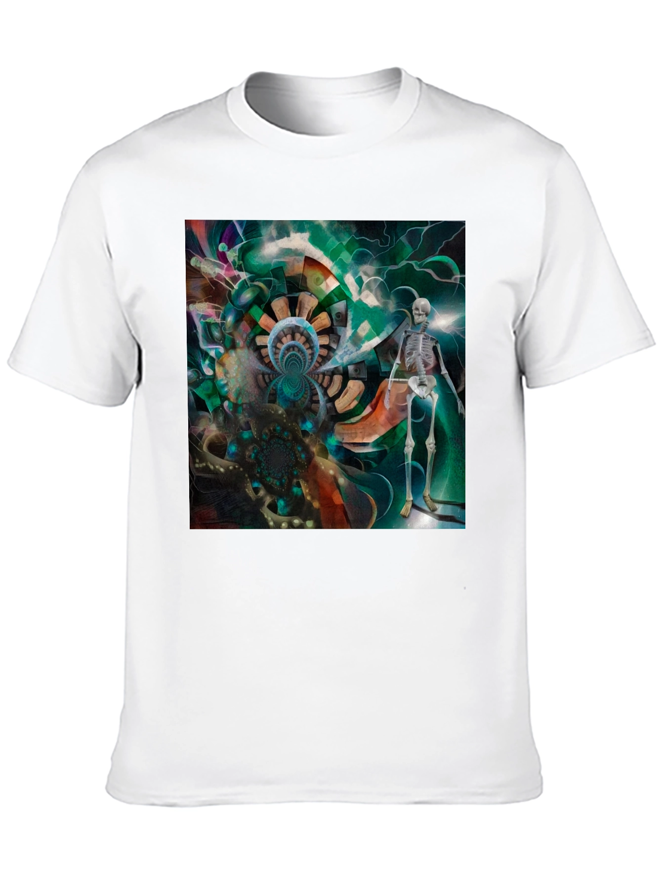 Surreal Skeleton Graphic Tee - Unique Art Design