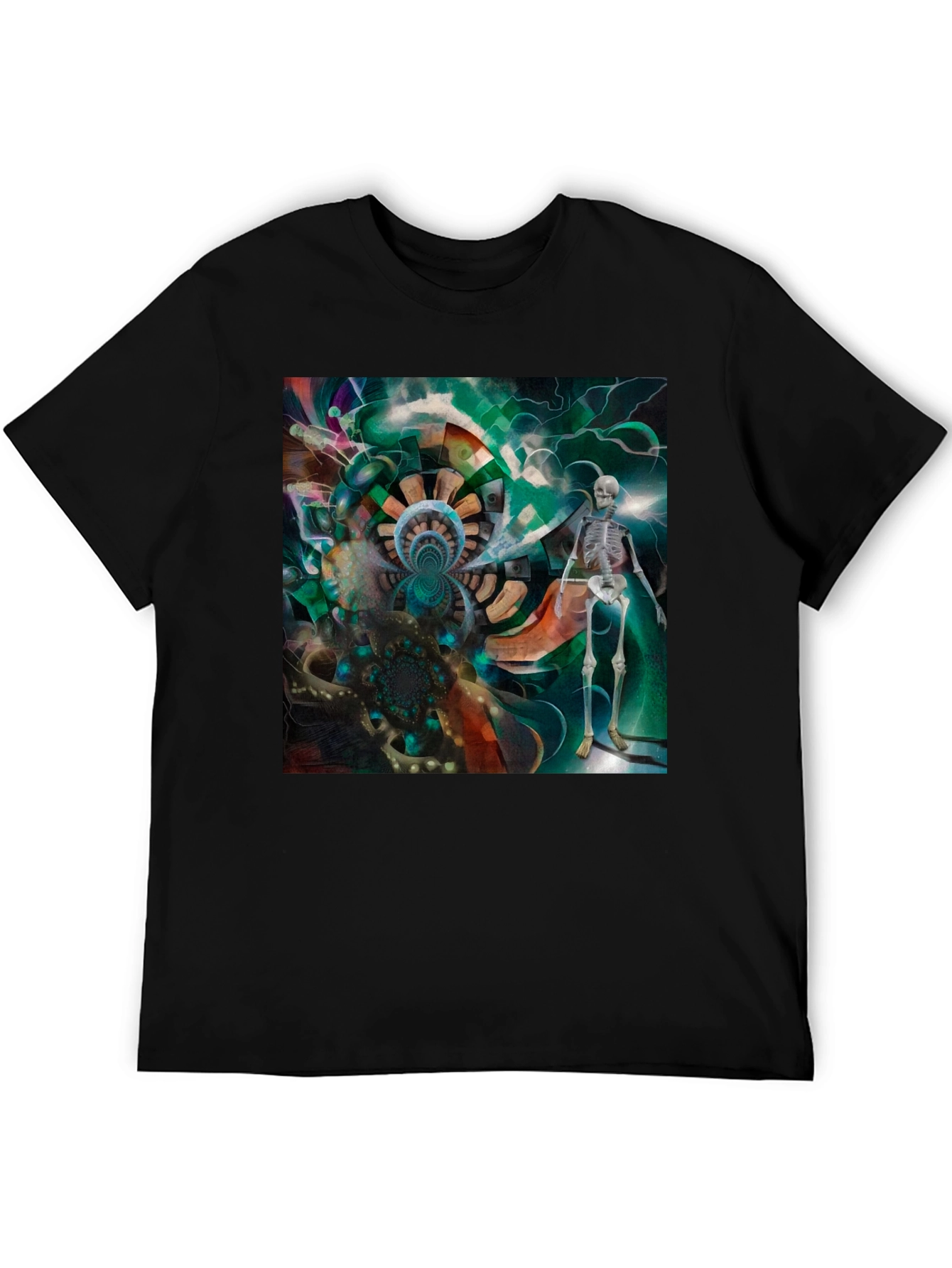 Surreal Skeleton Graphic Tee - Unique Art Design