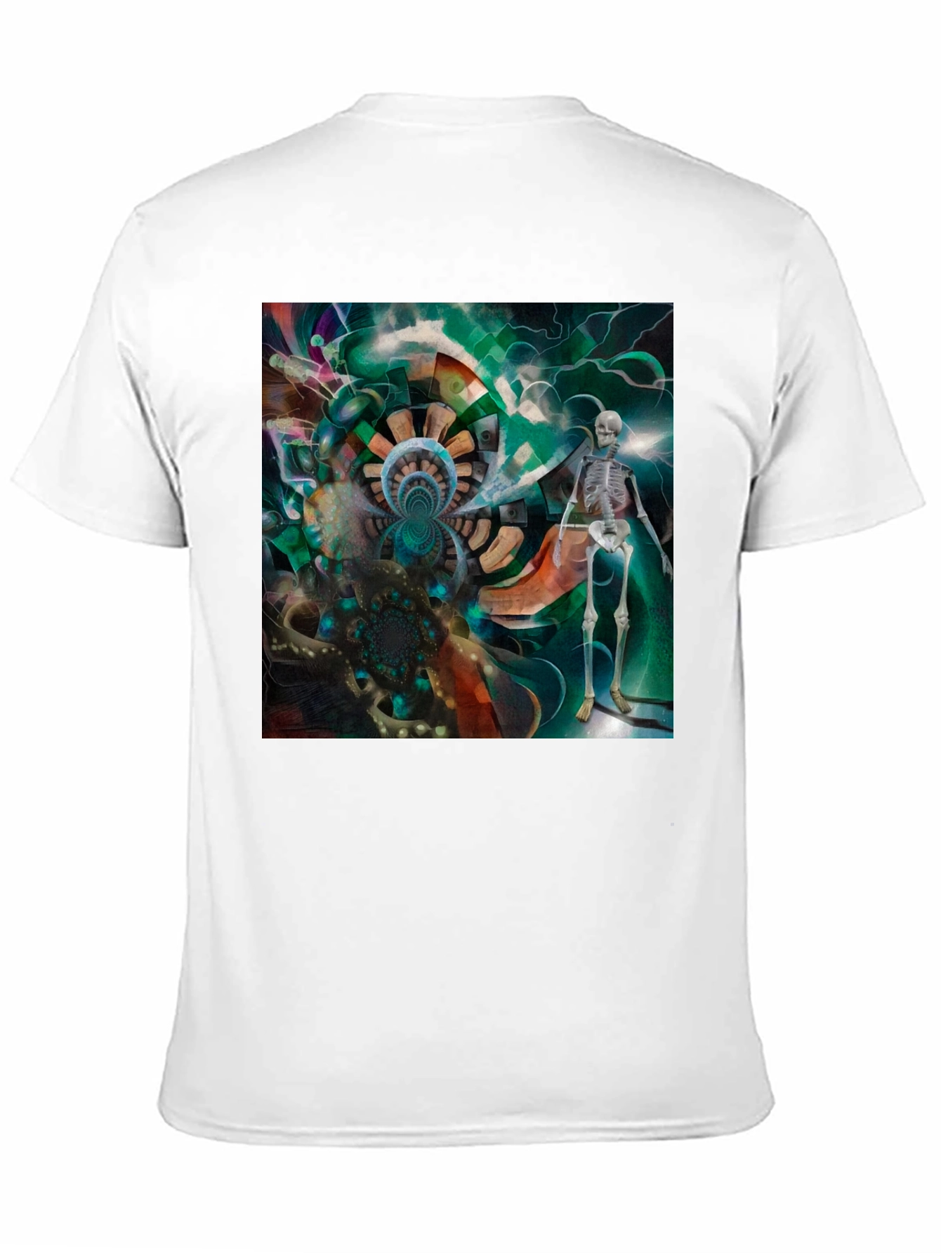 Surreal Skeleton Graphic Tee - Unique Art Design
