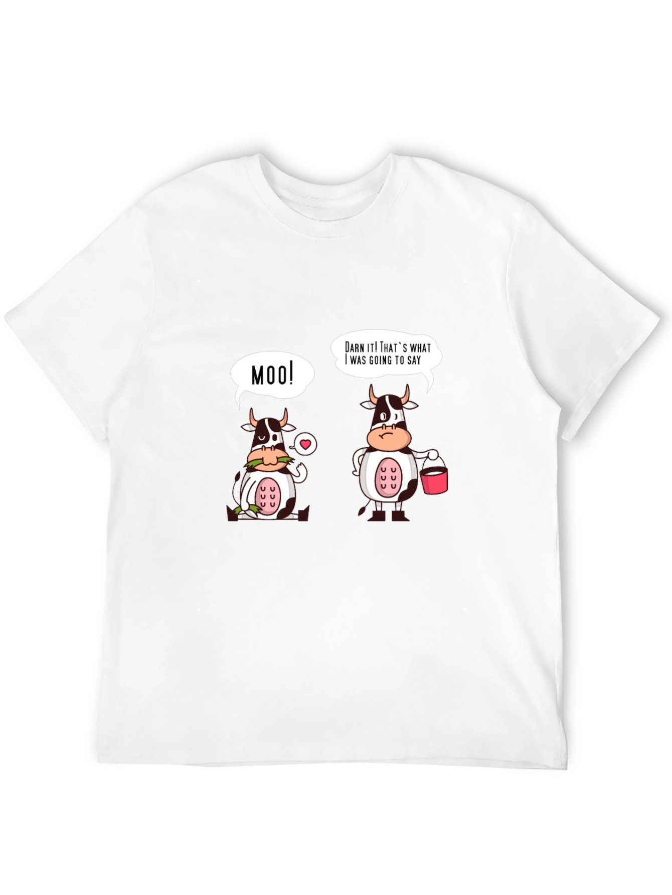 Funny Cow Moo T-Shirt - Black