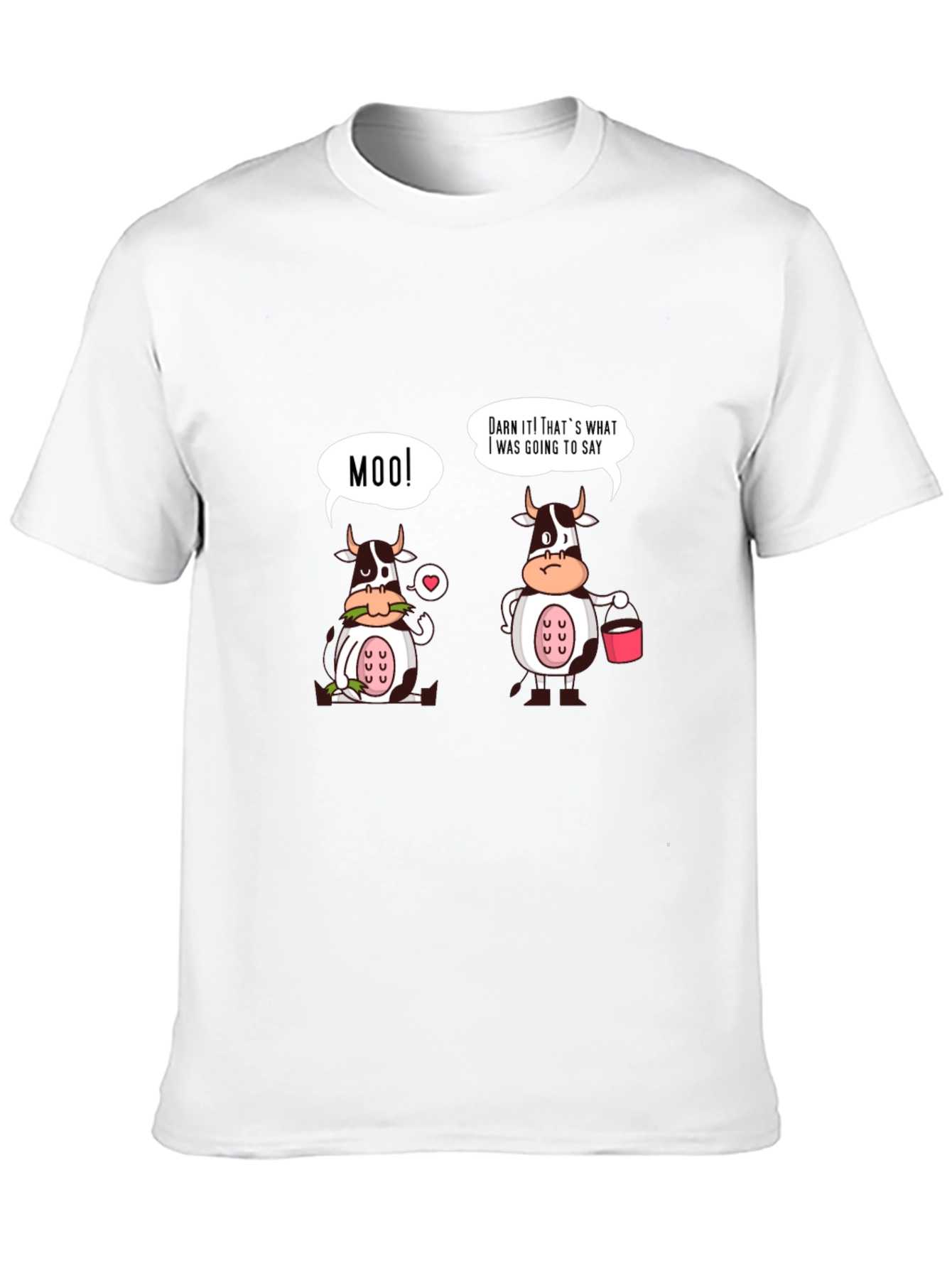 Funny Cow Moo T-Shirt - Black