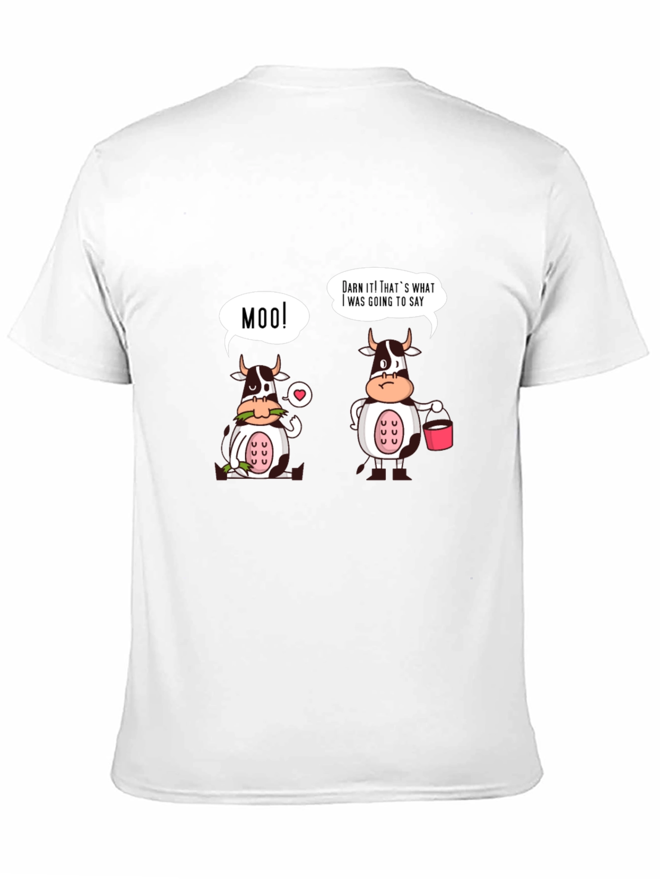 Funny Cow Moo T-Shirt - Black