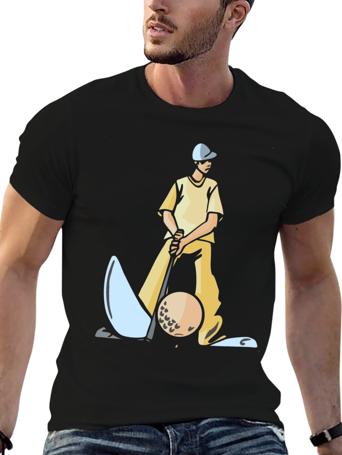 Golfer Graphic Tee - Unique Design Comfortable Fit