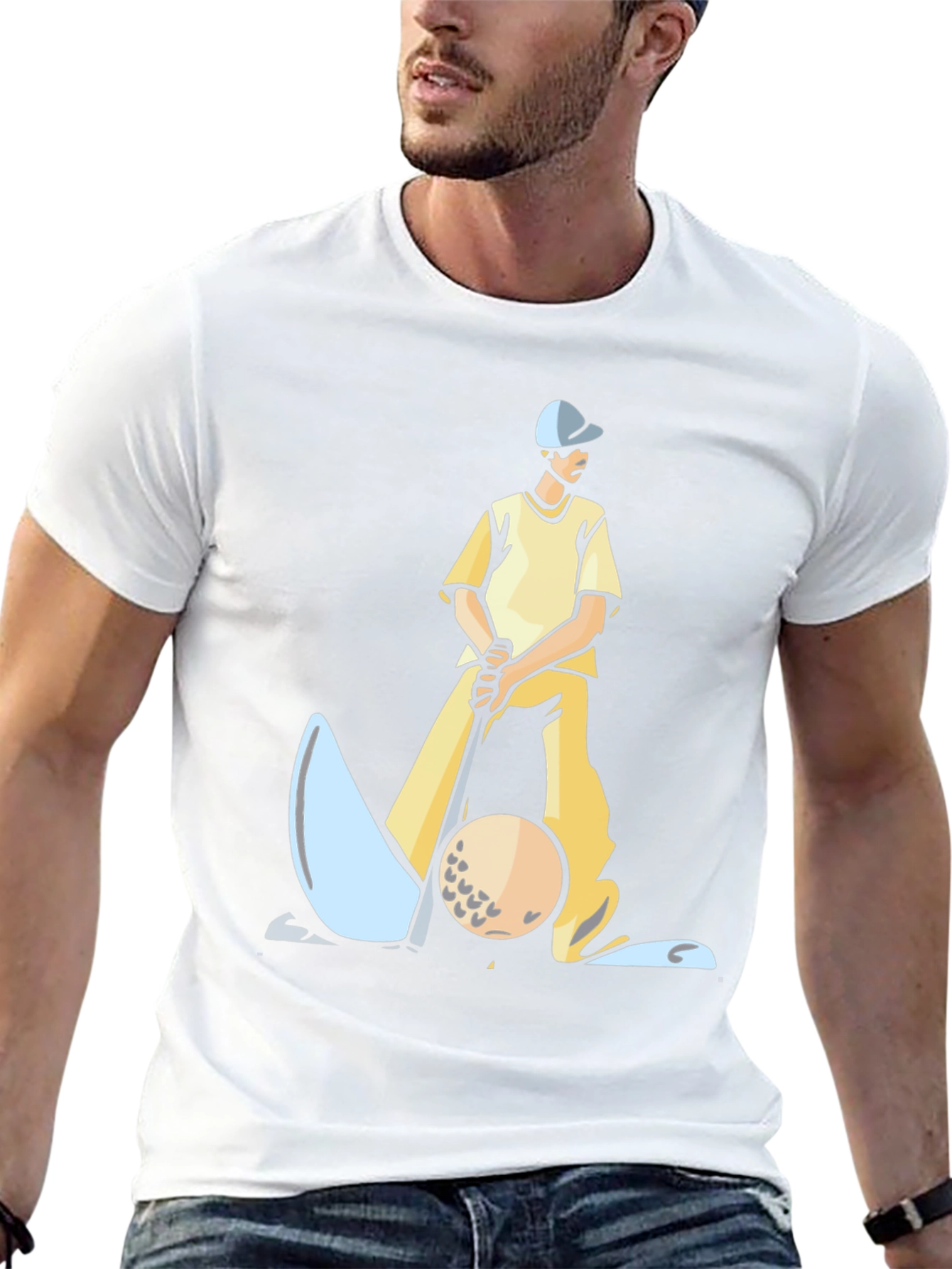 Golfer Graphic Tee - Unique Design Comfortable Fit