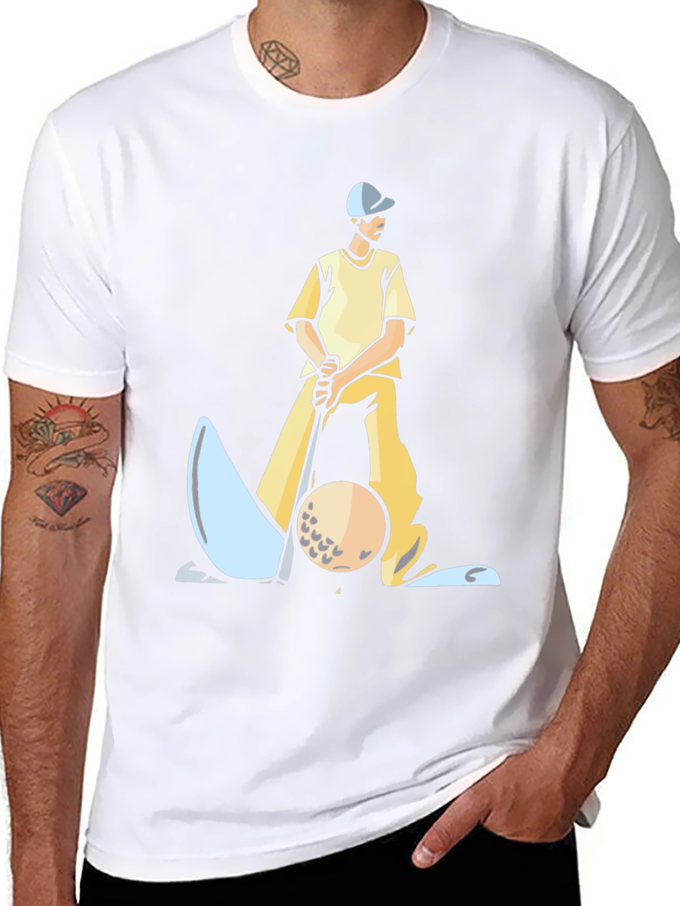 Golfer Graphic Tee - Unique Design Comfortable Fit