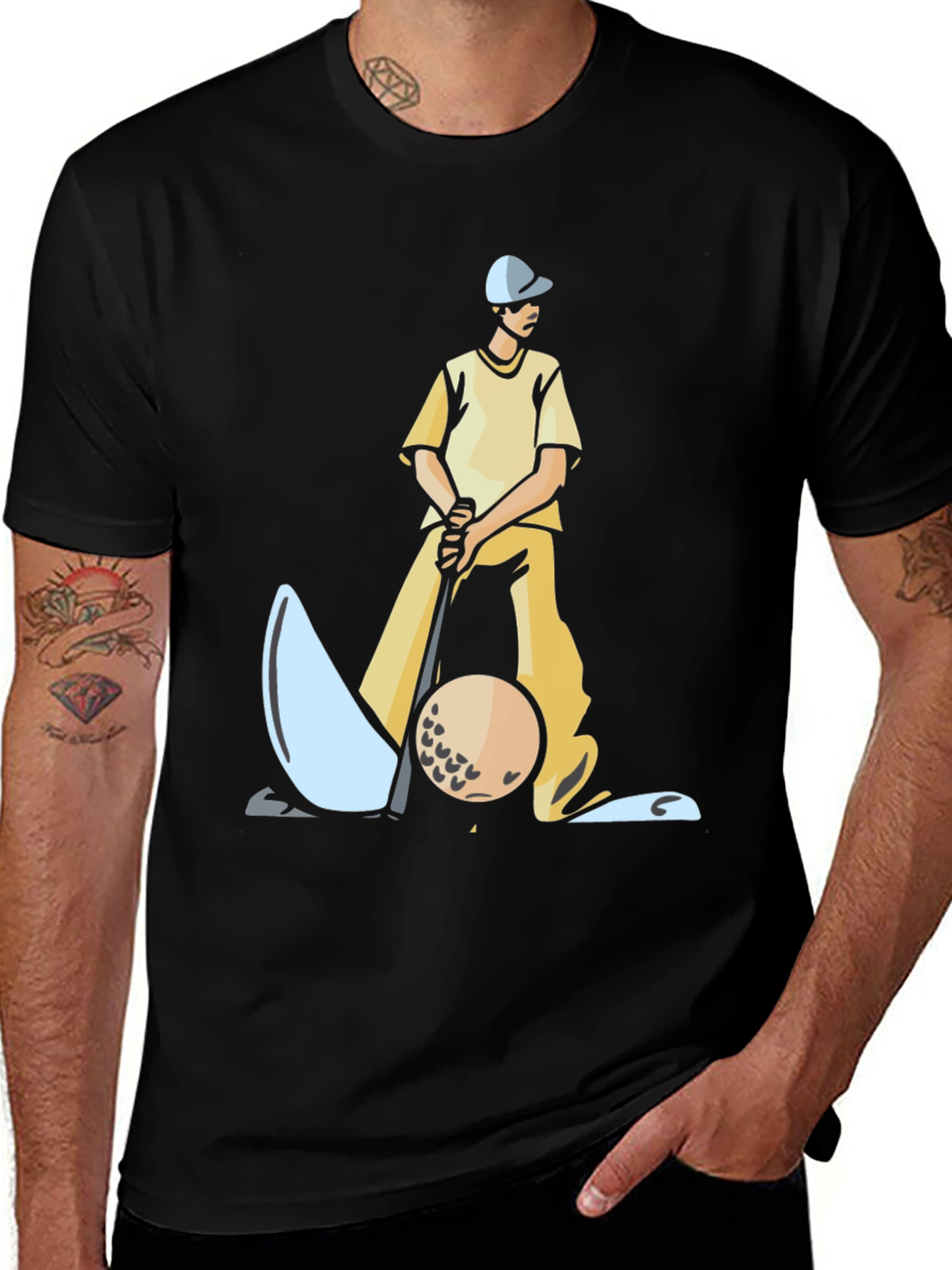 Golfer Graphic Tee - Unique Design Comfortable Fit