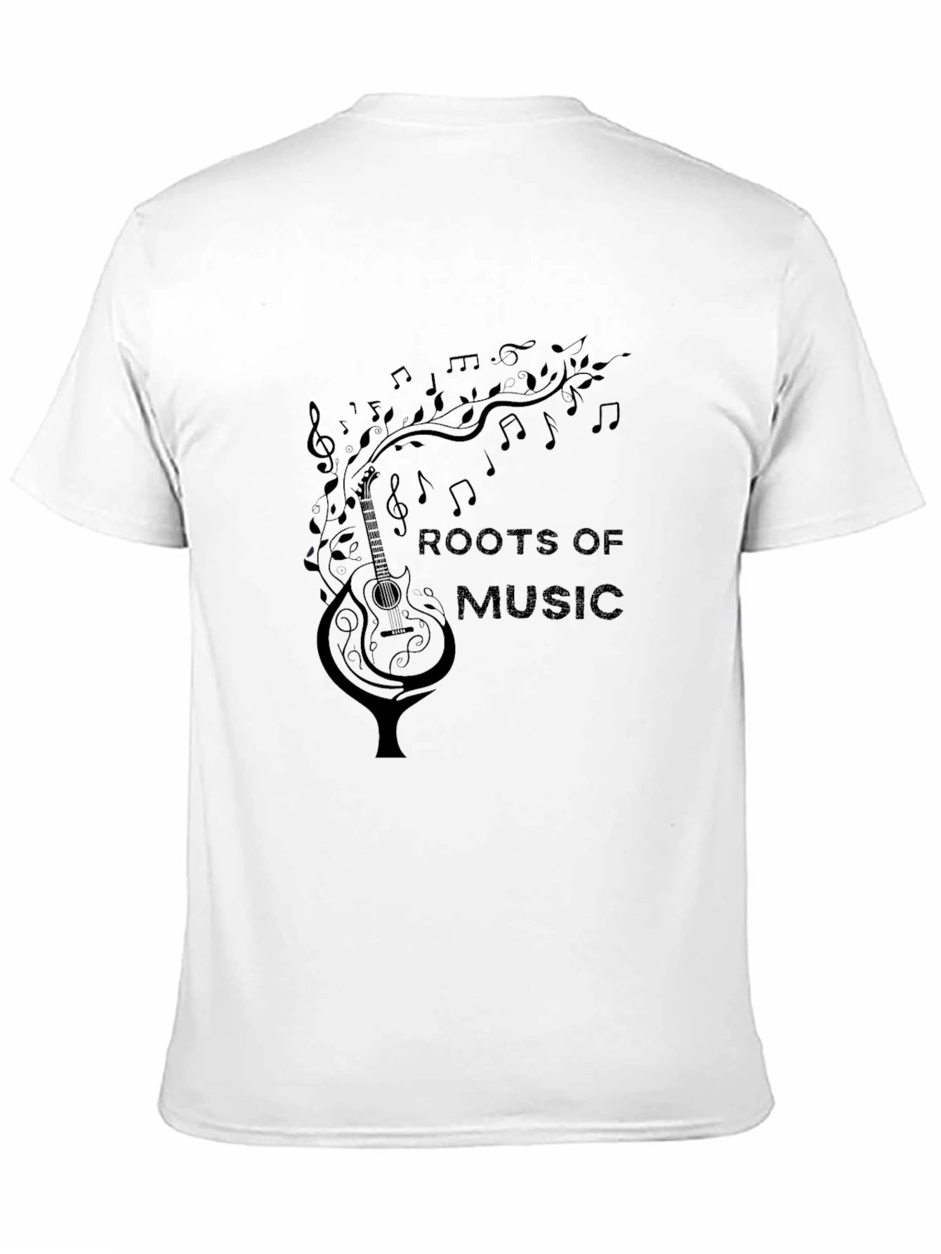 Roots of Music Graphic Black T-Shirt