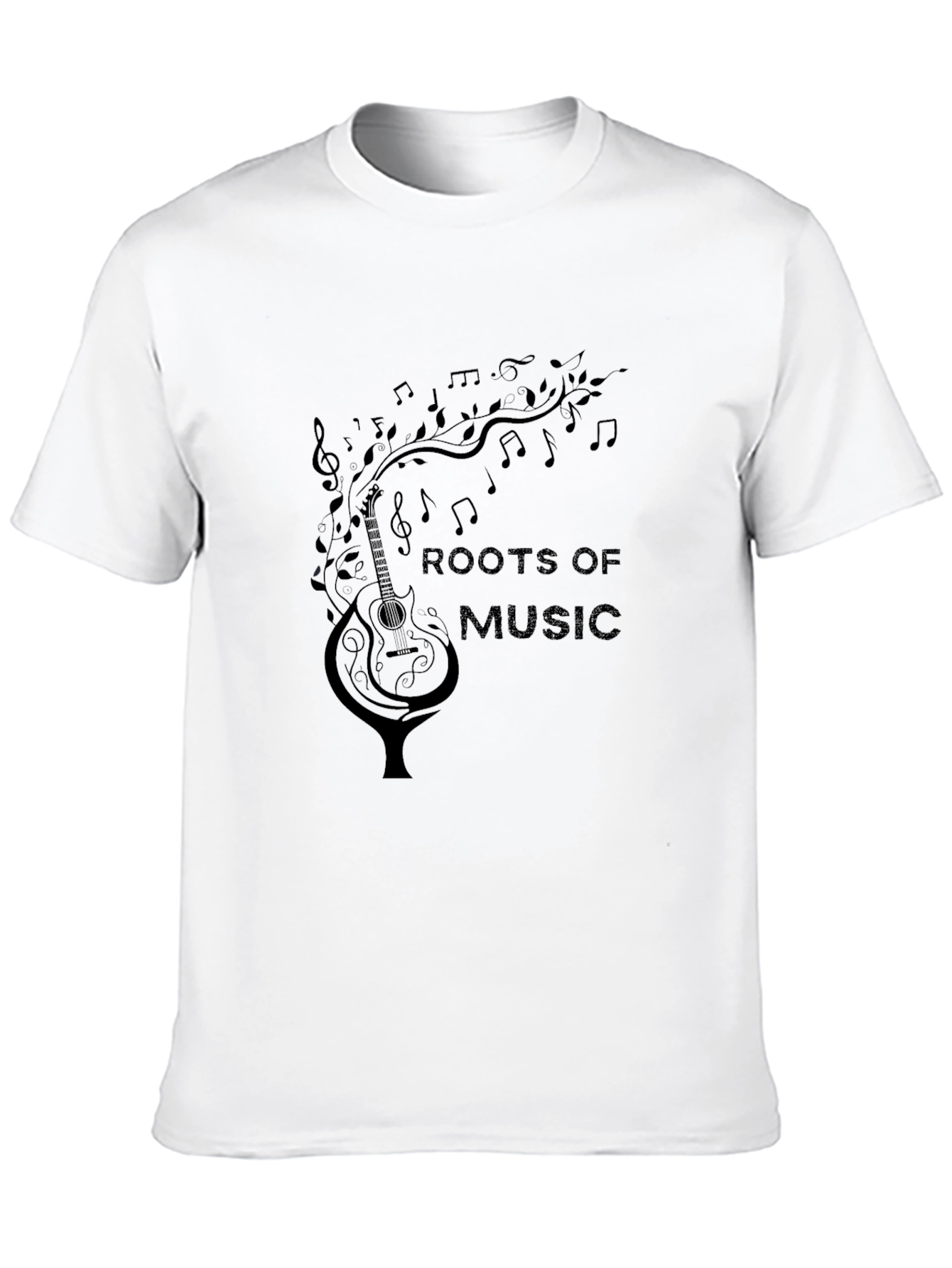 Roots of Music Graphic Black T-Shirt
