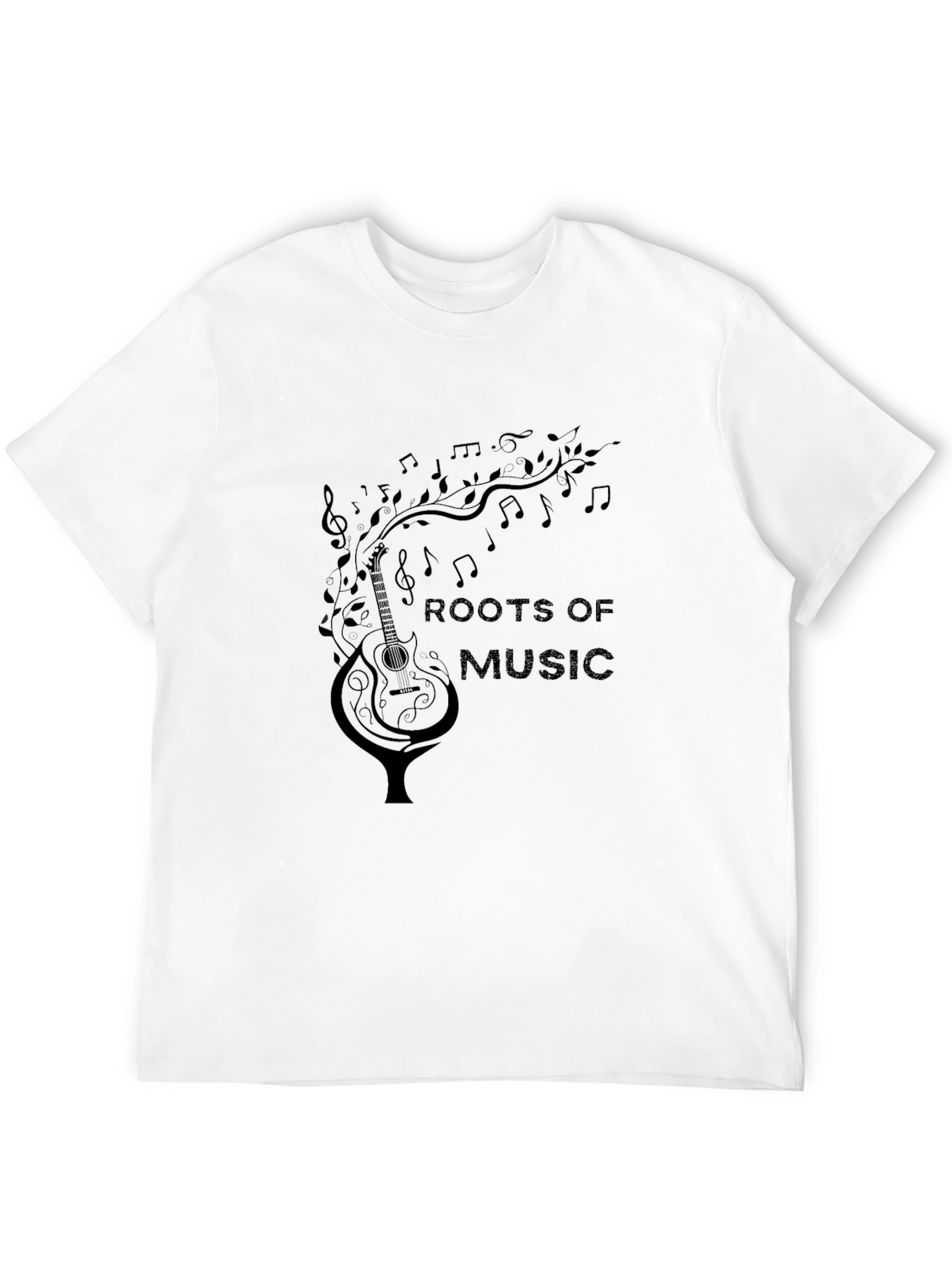 Roots of Music Graphic Black T-Shirt