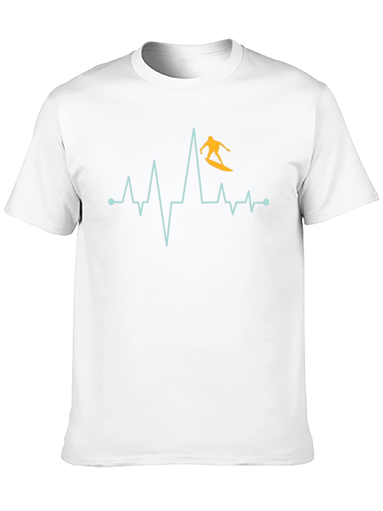 Surfer Heartbeat Graphic Tee - Black