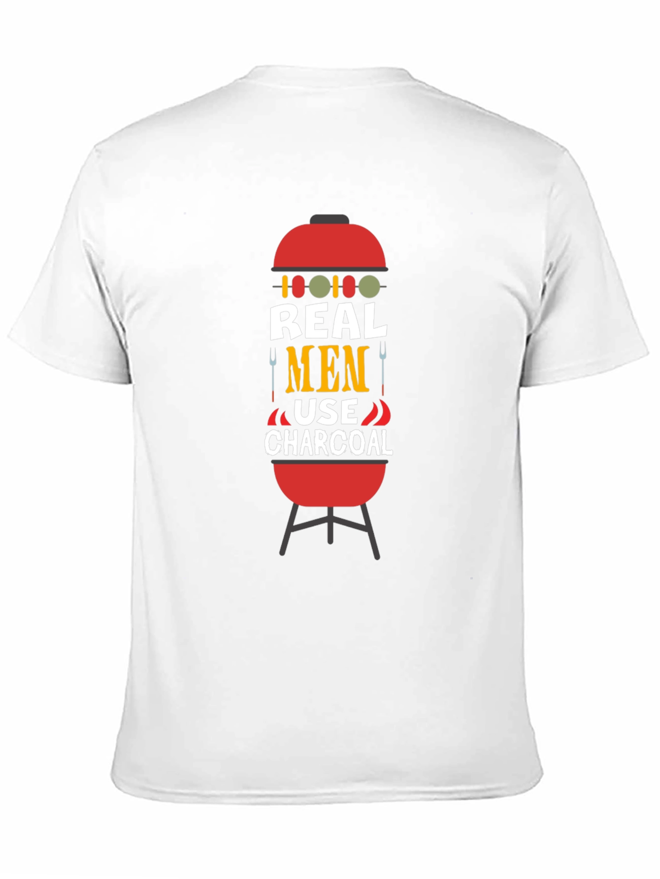 Real Men Use Charcoal BBQ Graphic Tee