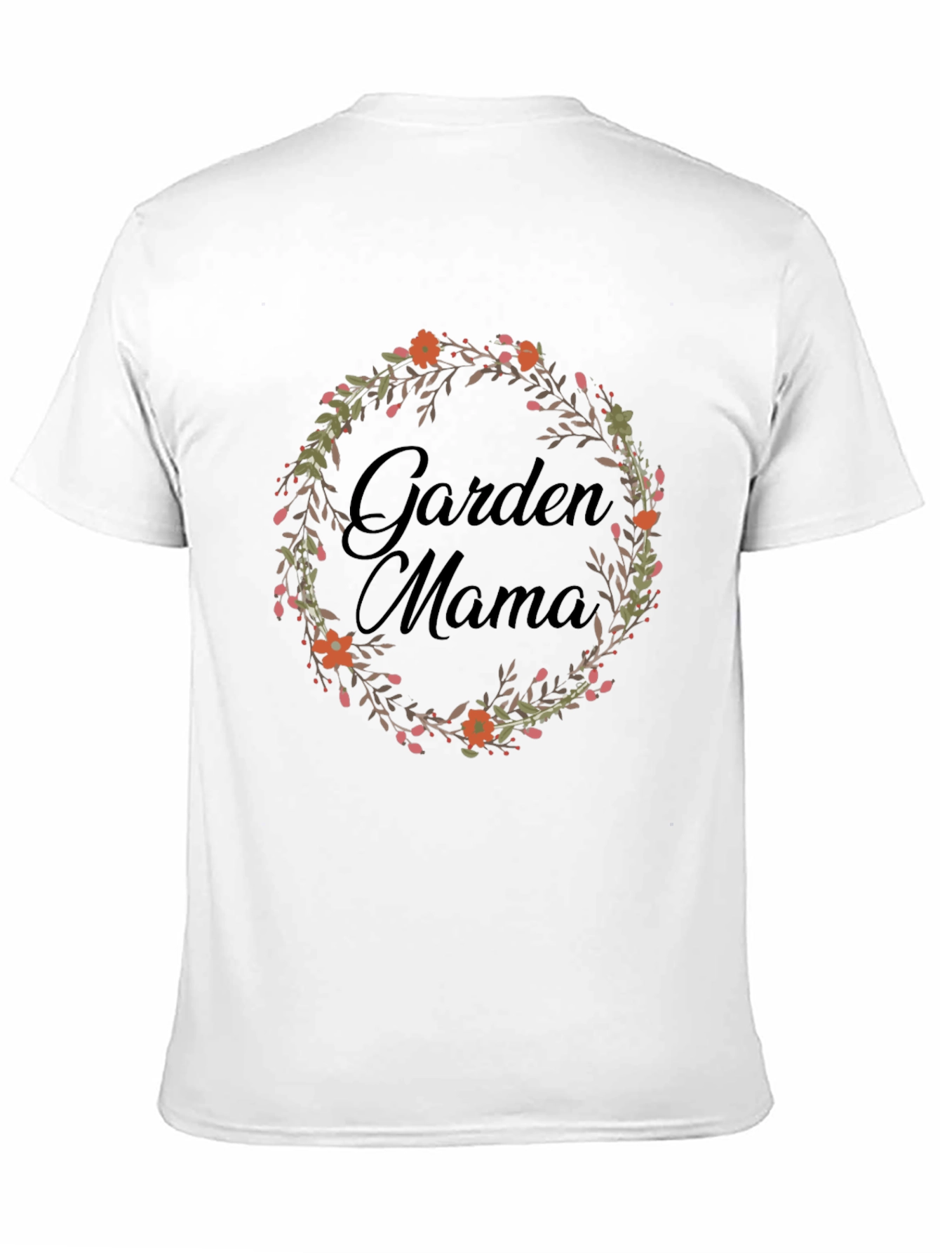 Garden Mama T-Shirt - Floral Wreath Design