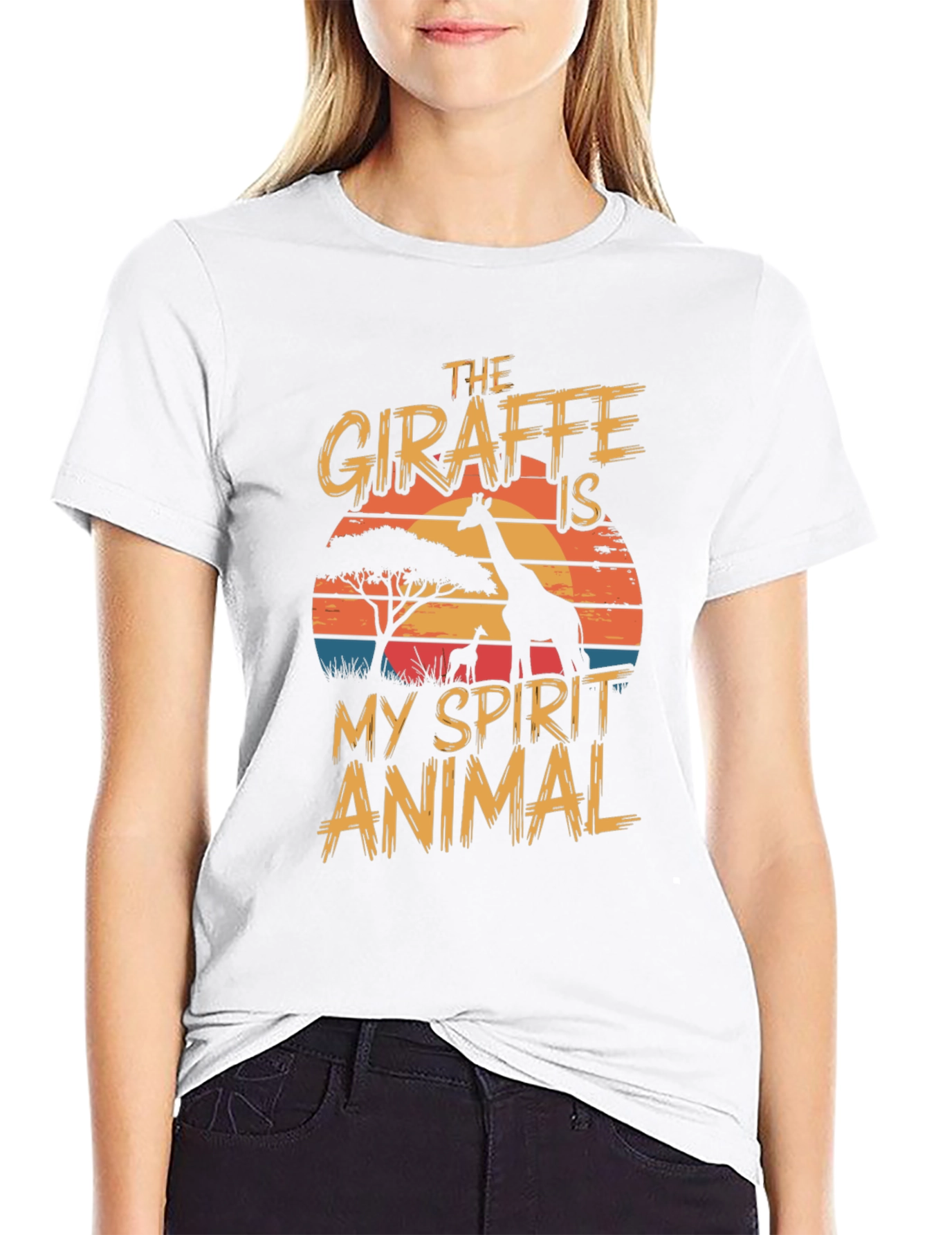 Giraffe Spirit Animal Graphic T-Shirt