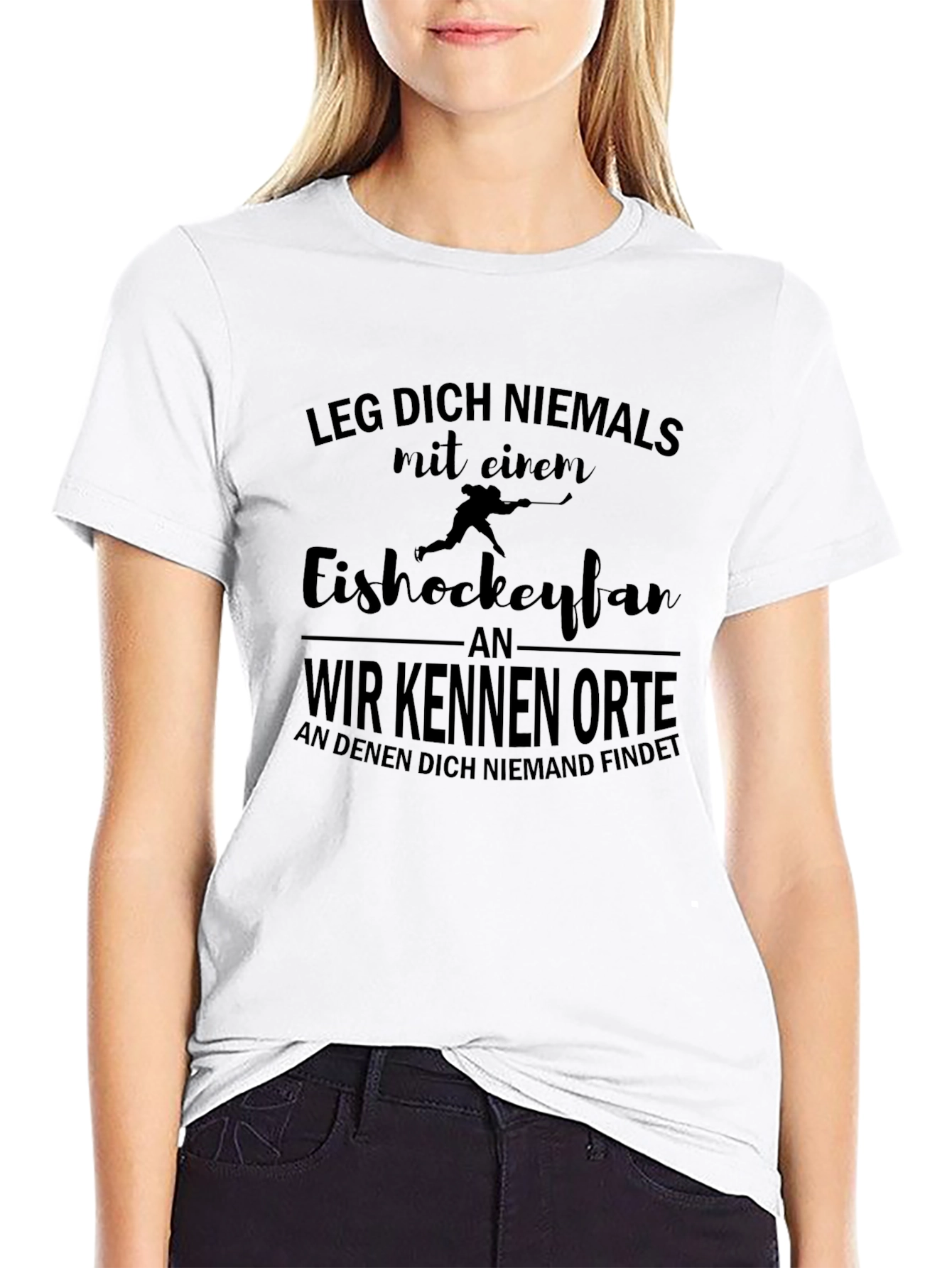 Hockey Fan Tee: Never Mess With Slogan Shirt
