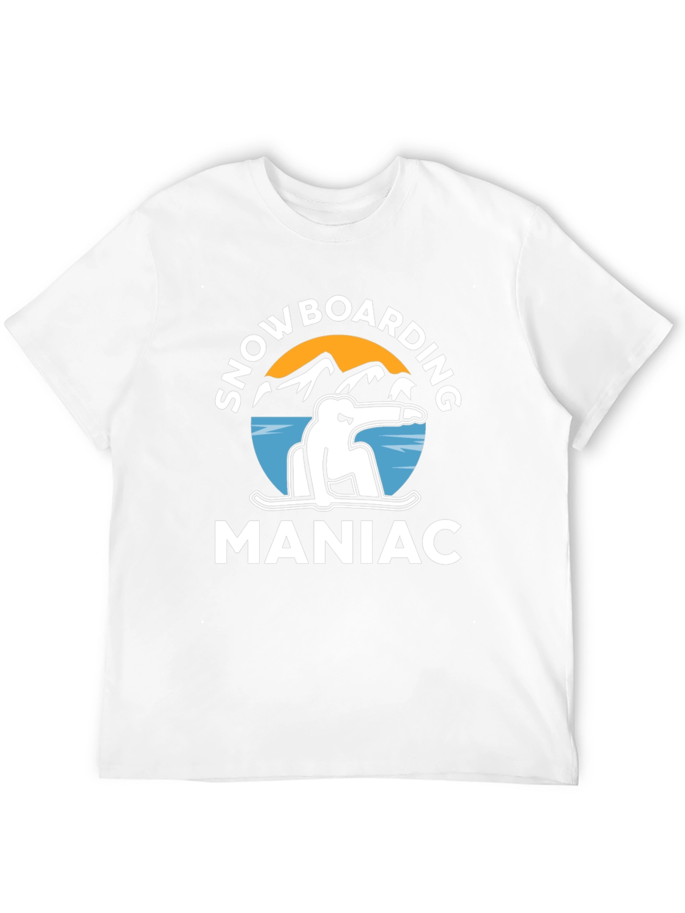 Snowboarding Maniac Graphic Tee - Black