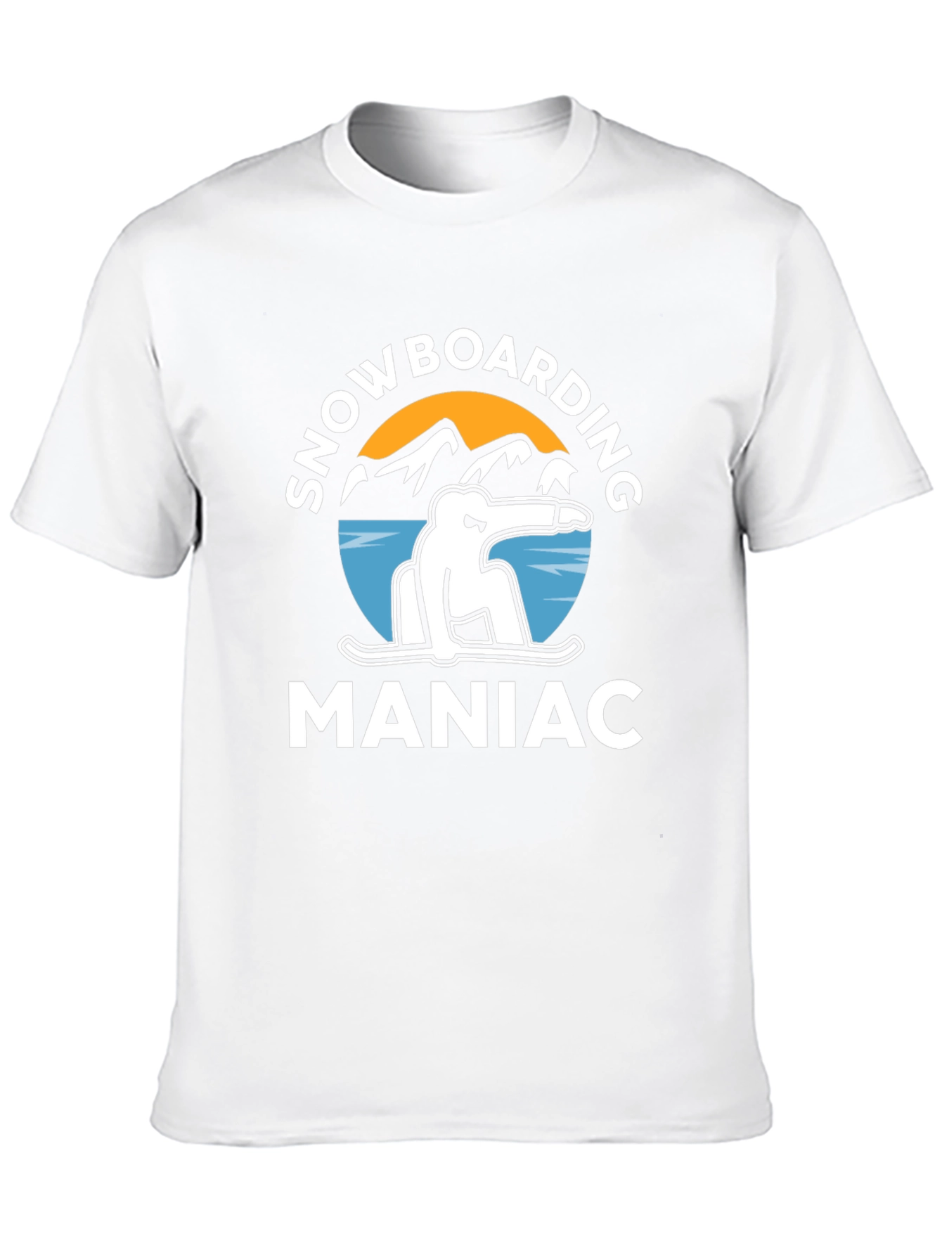 Snowboarding Maniac Graphic Tee - Black