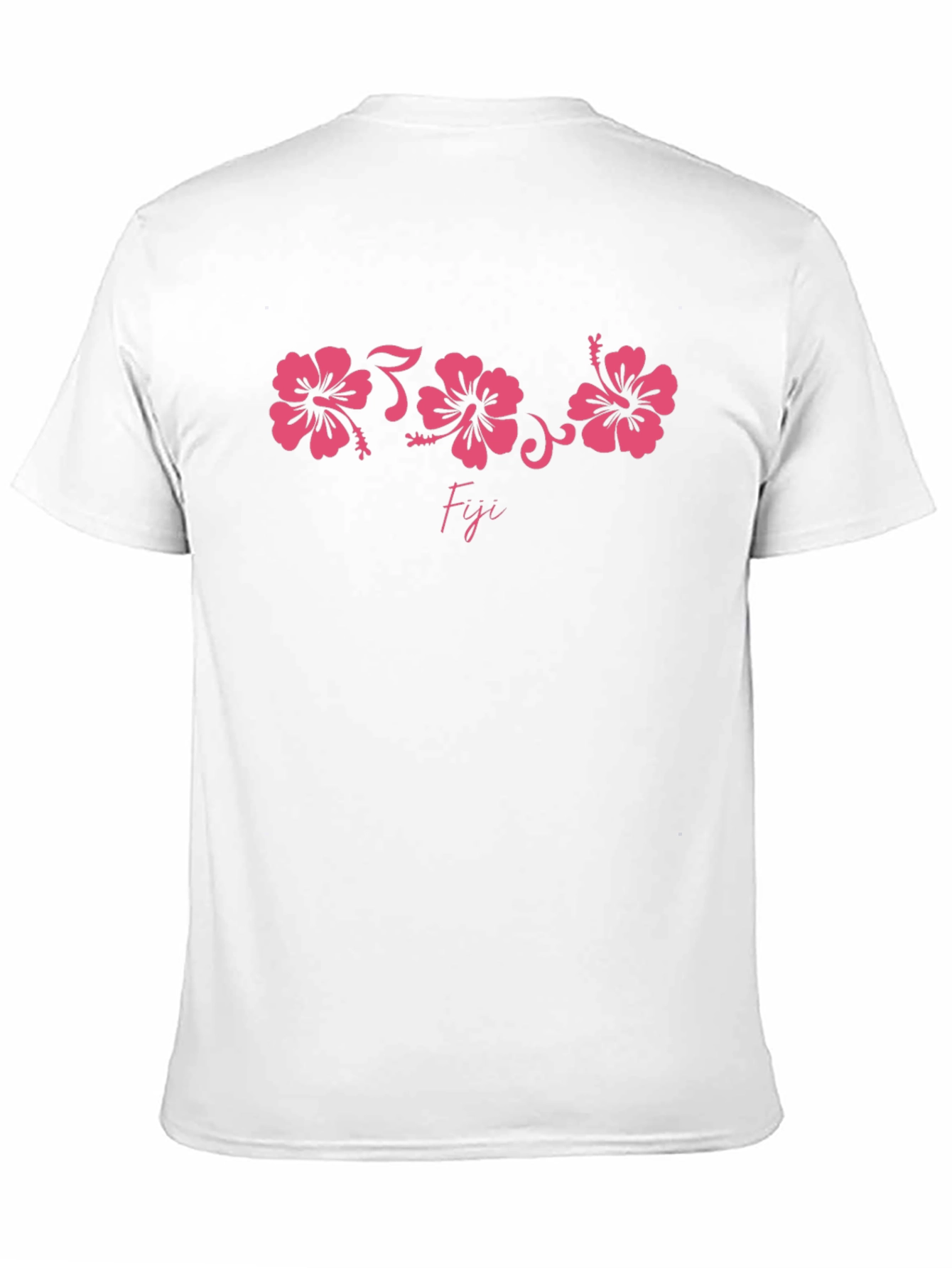 Fiji Hibiscus Graphic Tee - Black Cotton T-Shirt