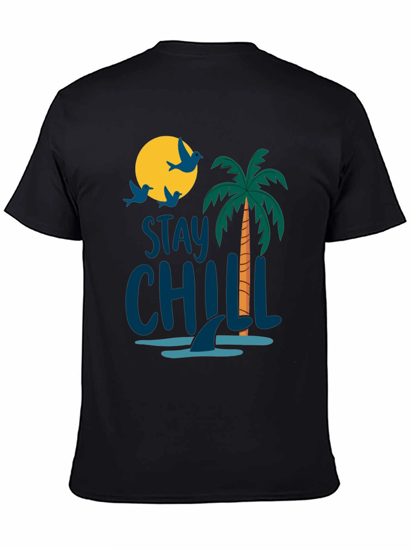 Stay Chill Black Graphic T-Shirt