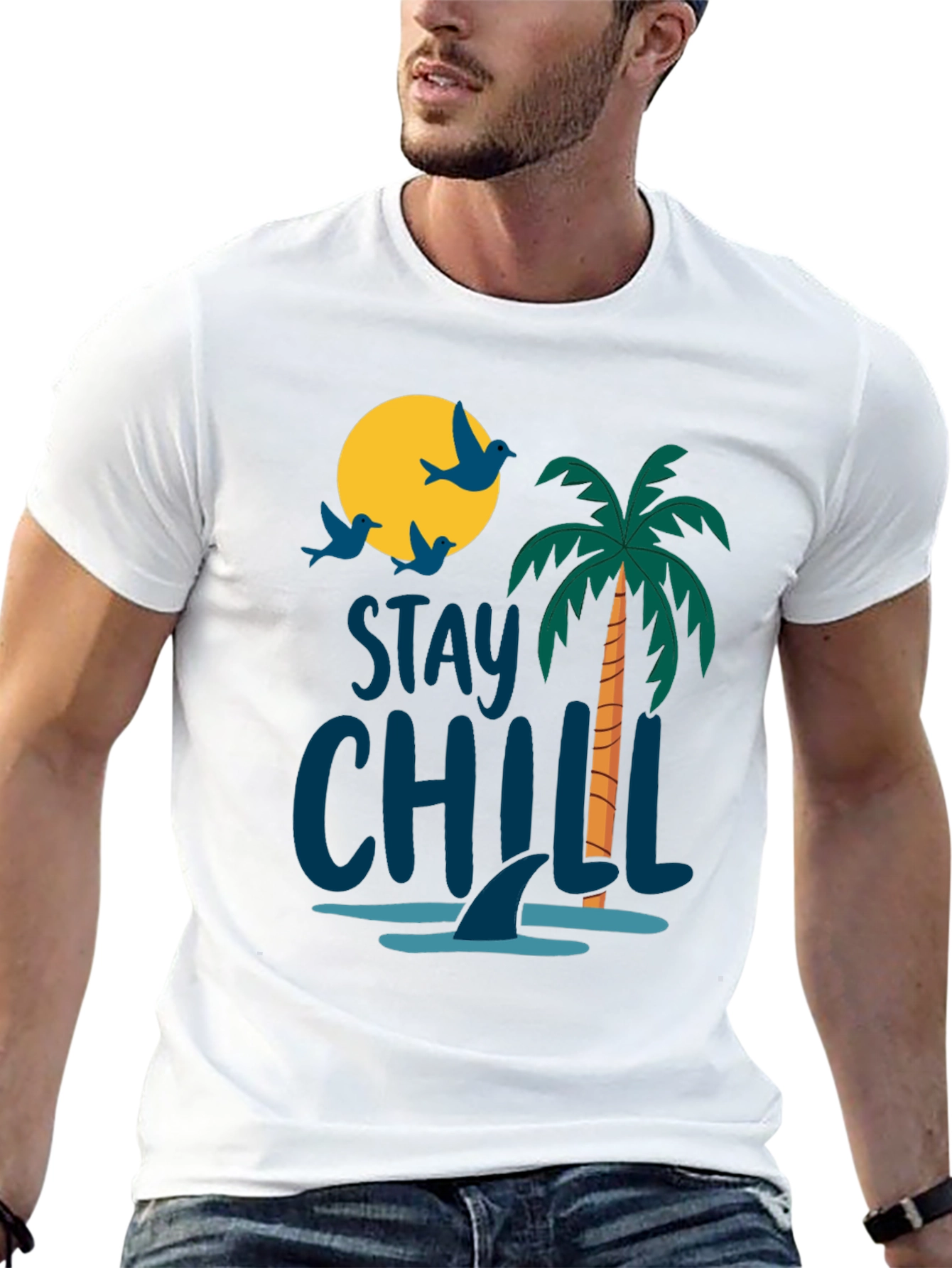 Stay Chill Black Graphic T-Shirt