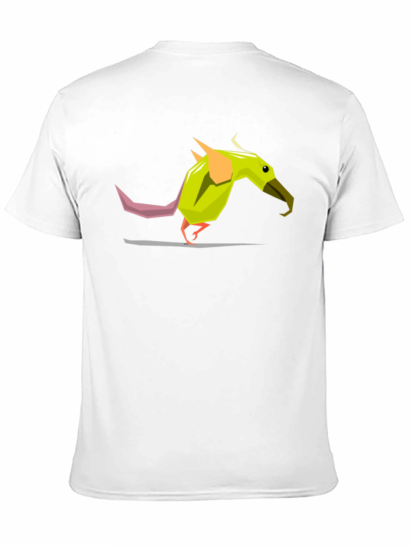Geometric Bird Graphic Tee - Black