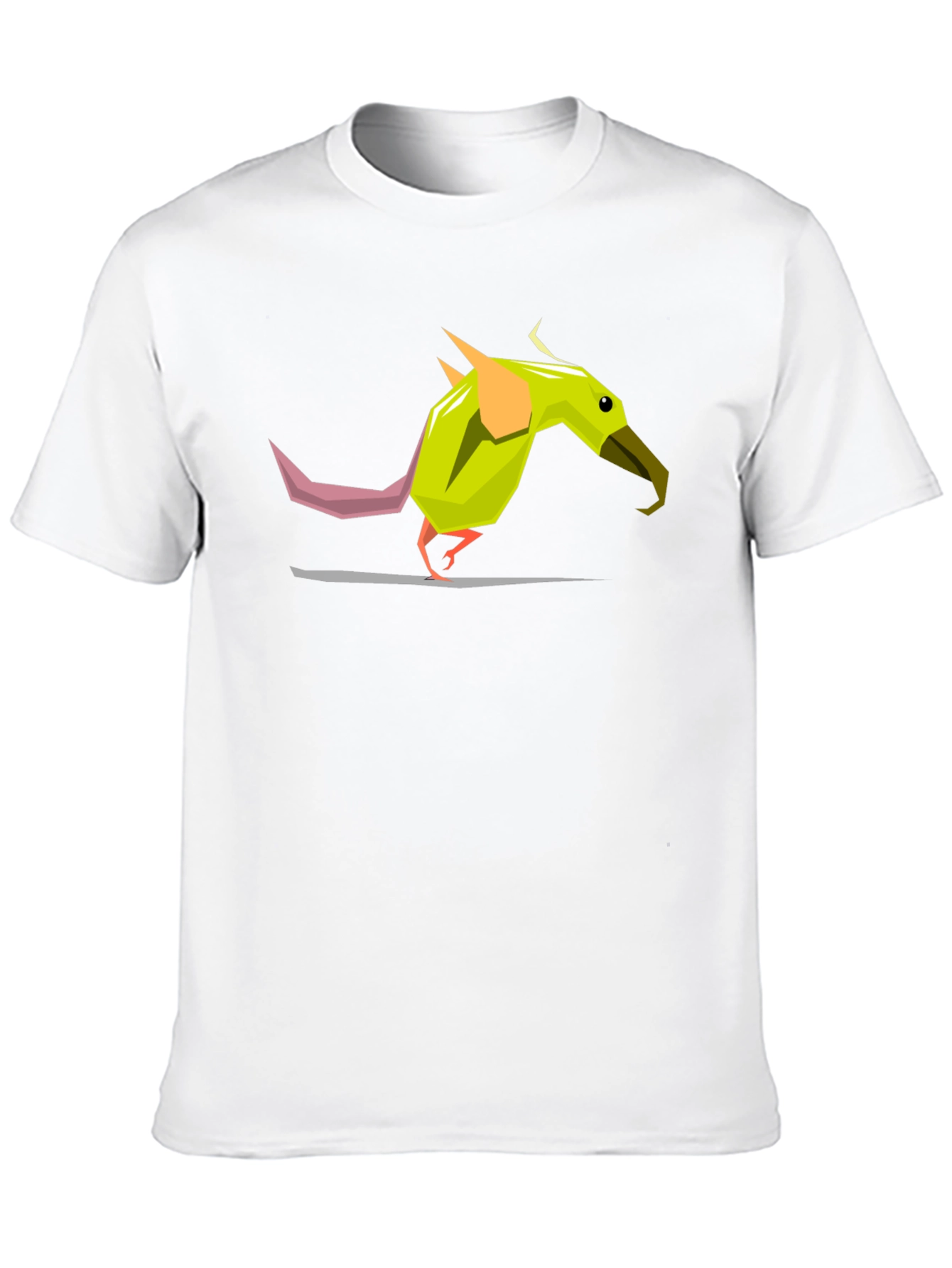 Geometric Bird Graphic Tee - Black
