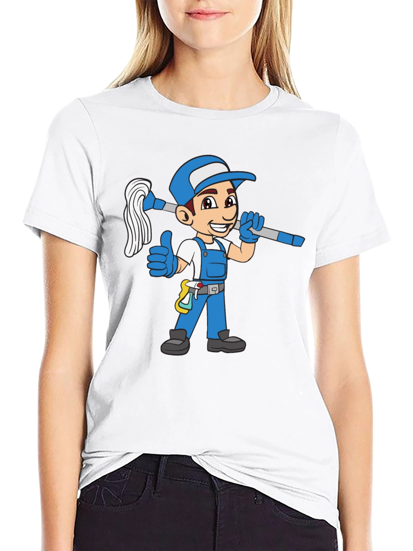 Cartoon Janitor T-Shirt