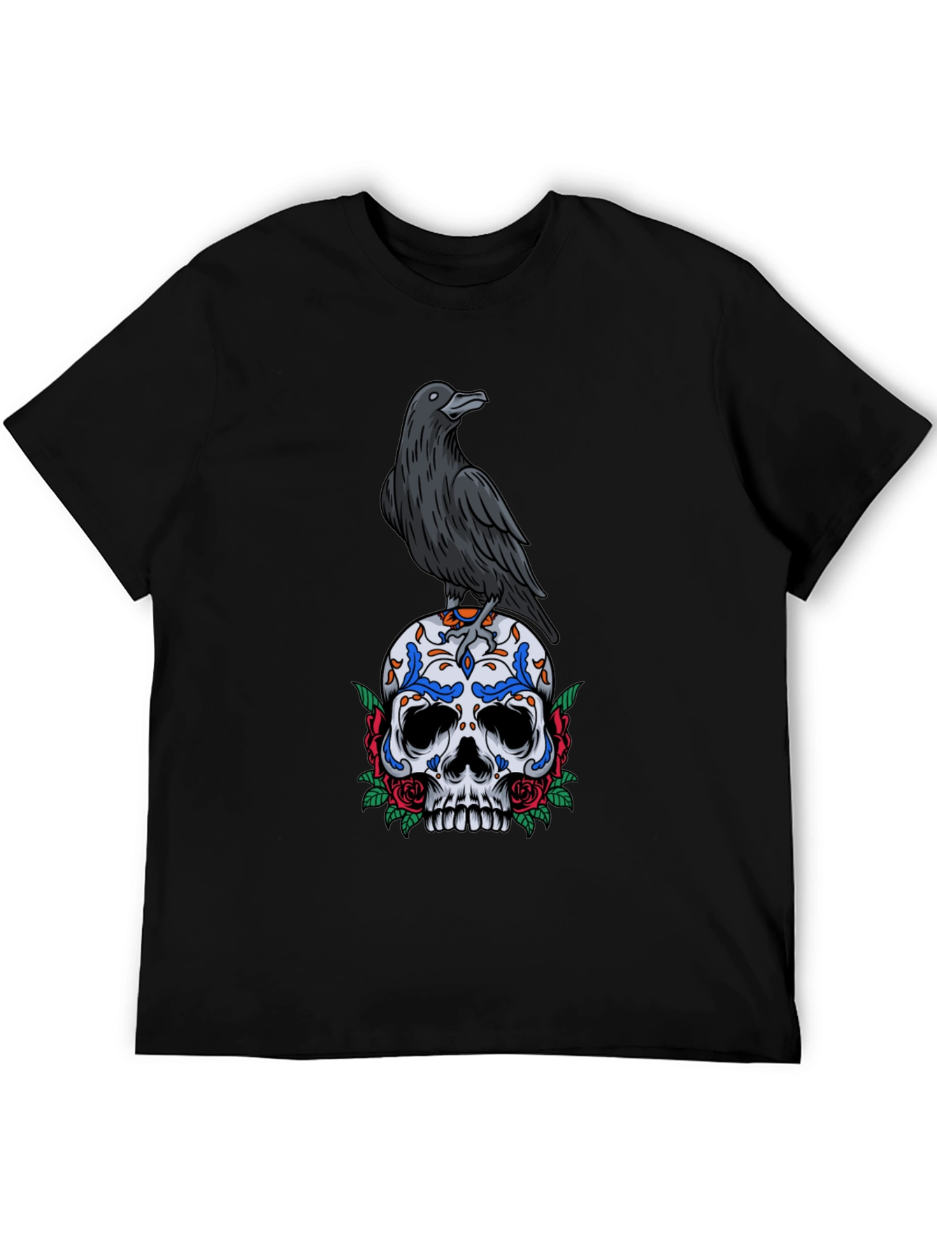 Crow and Skull Graphic T-Shirt